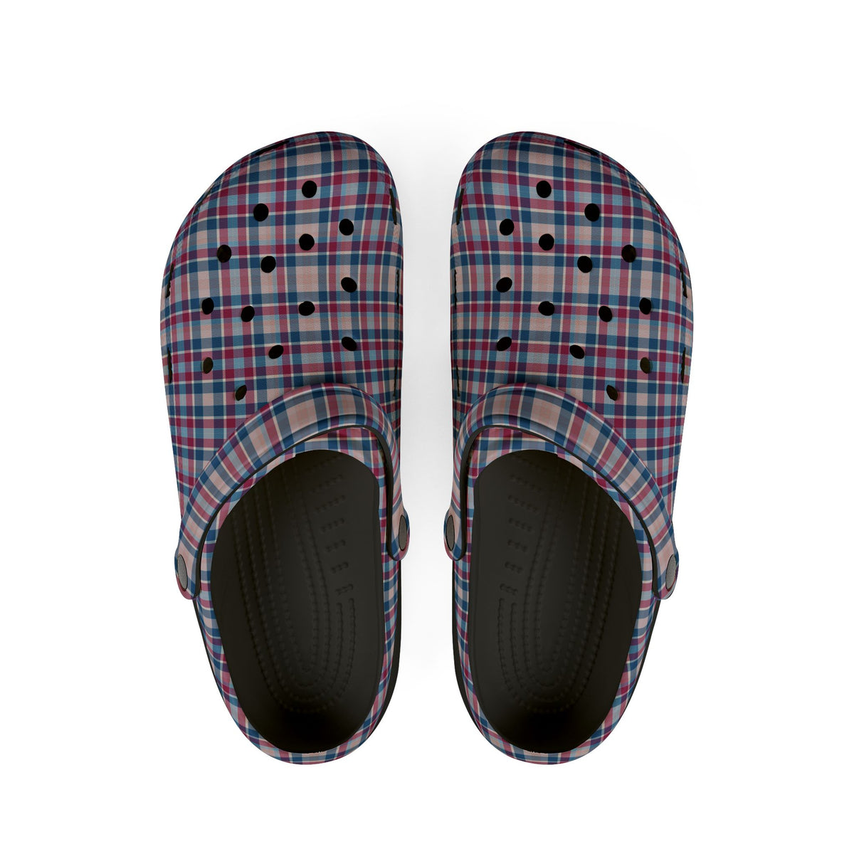 Plaid EVA Foam Clogs — Lightweight Comfortable Garden & Casual Shoes