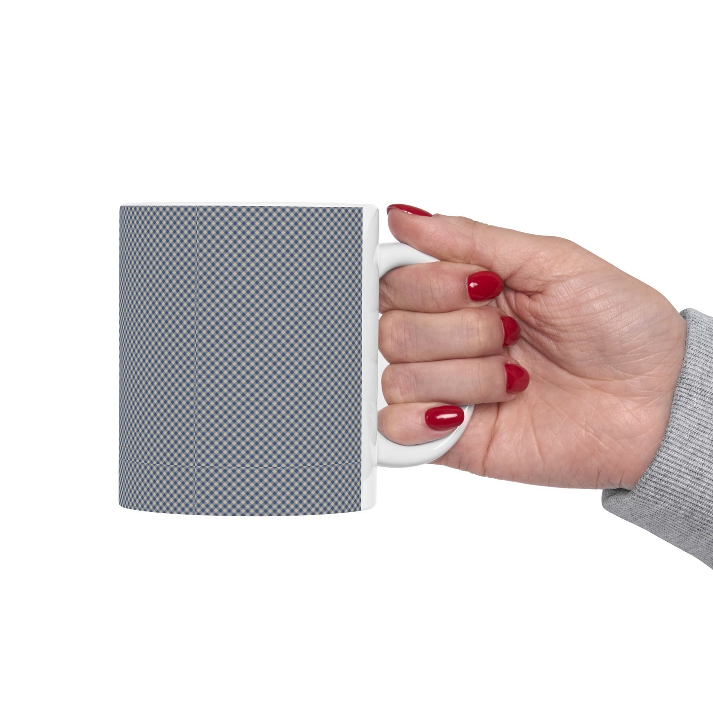 Stylish Checkered Ceramic Mug - Modern Coffee Cup, Daily Use, Gift for Him/Her, Home Decor, Birthday/Housewarming