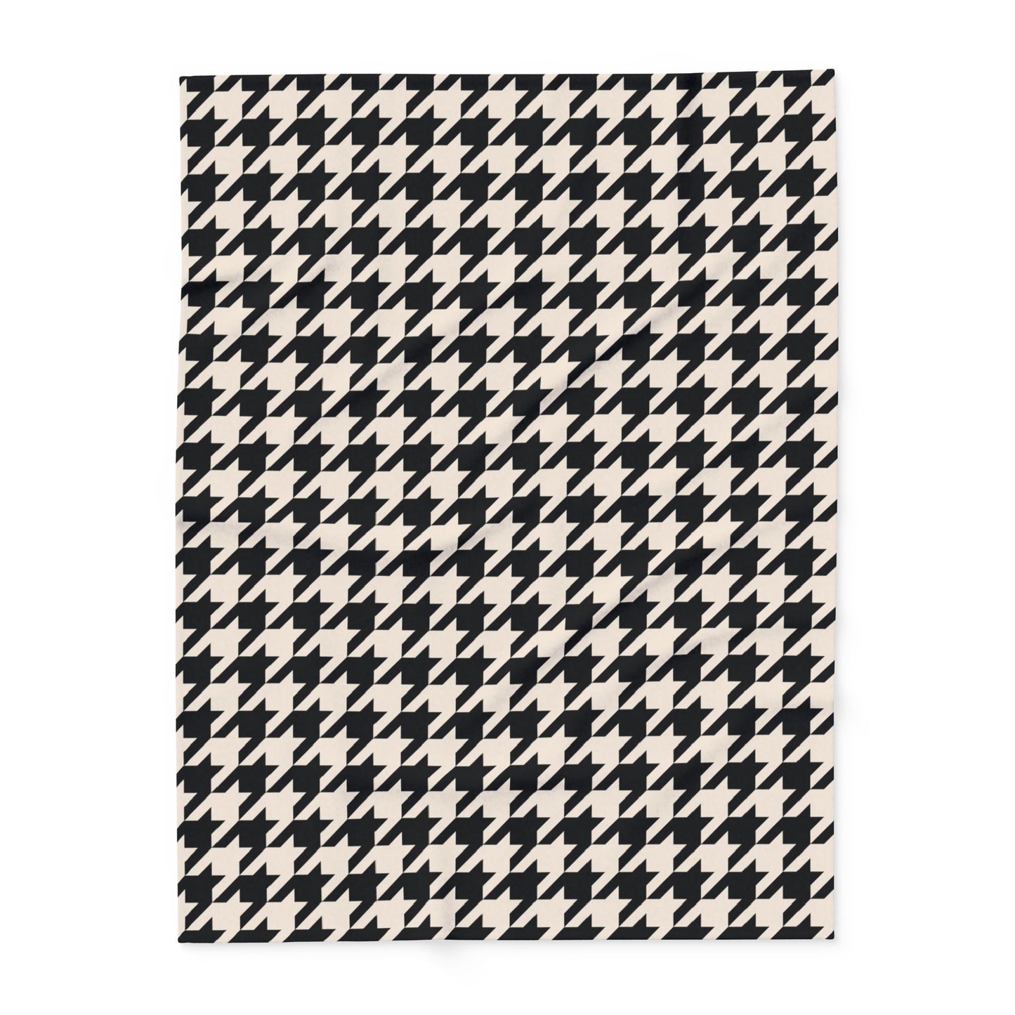 Stylish Houndstooth Arctic Fleece Blanket, Cozy Throw, Home Decor, Gift for Her, Wedding Gift, Winter Comfort