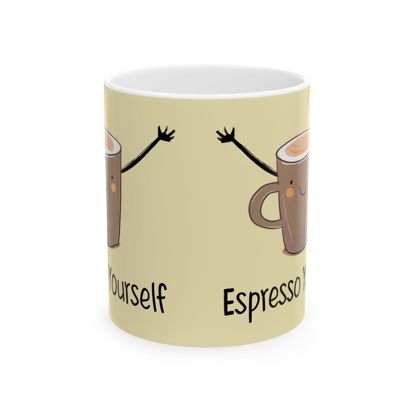 Fun Motivational Ceramic Mug, Inspirational Coffee Cup, Cute Gift for Coffee Lover