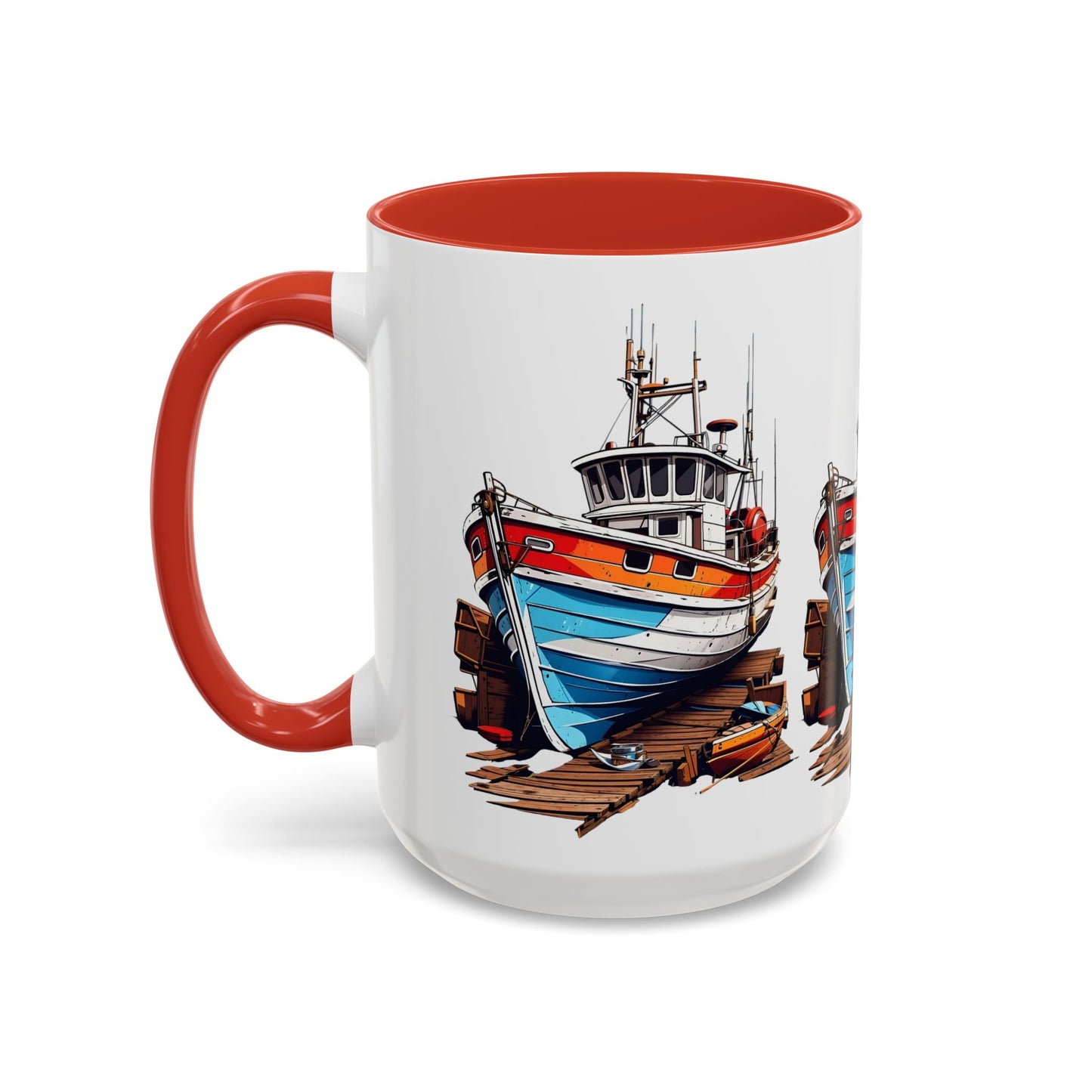 Nautical Accent Coffee Mug | Perfect for Boat Lovers, Sailor Gifts, Coastal Decor, Unique Gift Idea, Custom Artwork Mug