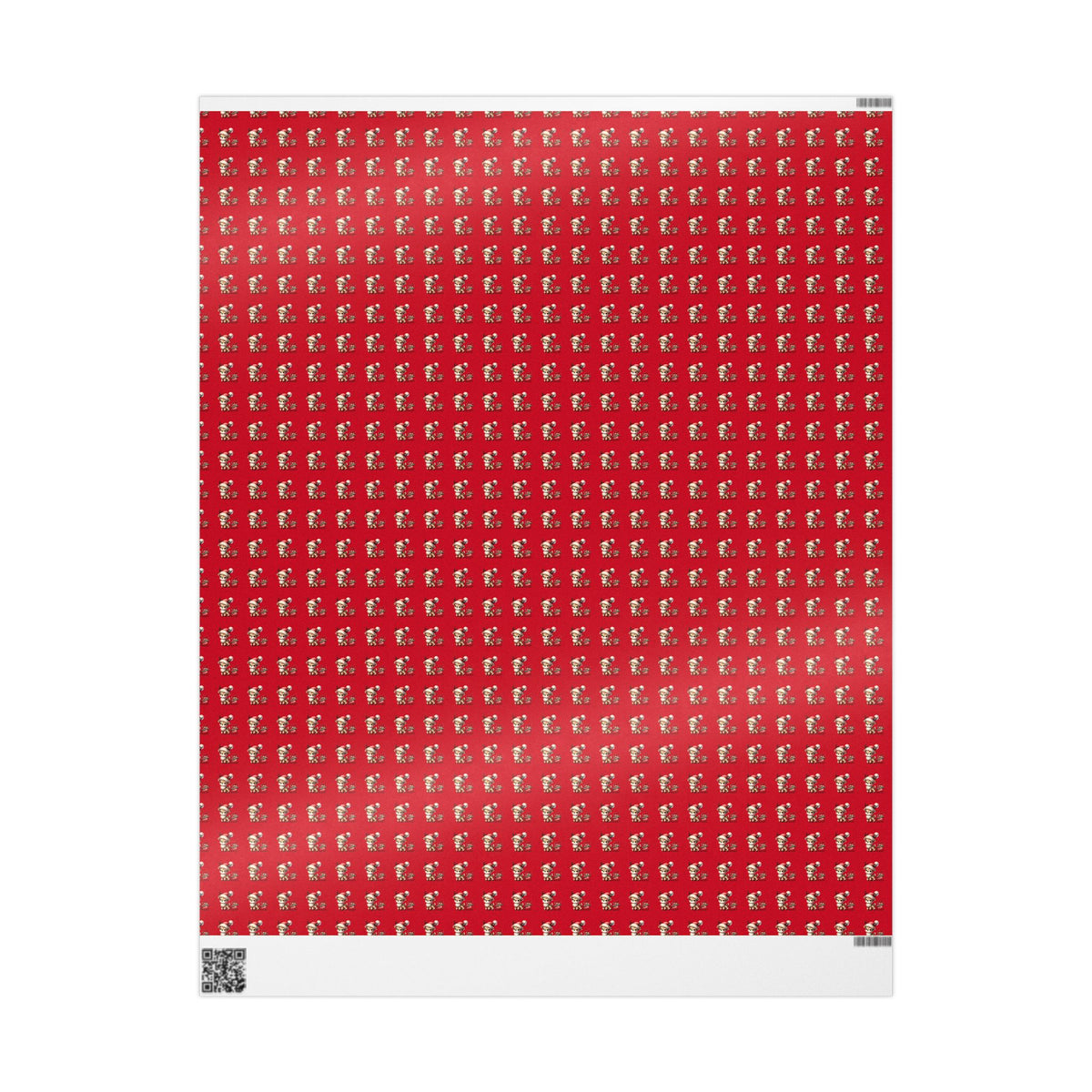 Christmas Dog Pattern Wrapping Paper – Red Holiday Gift Wrap with Cute Puppies