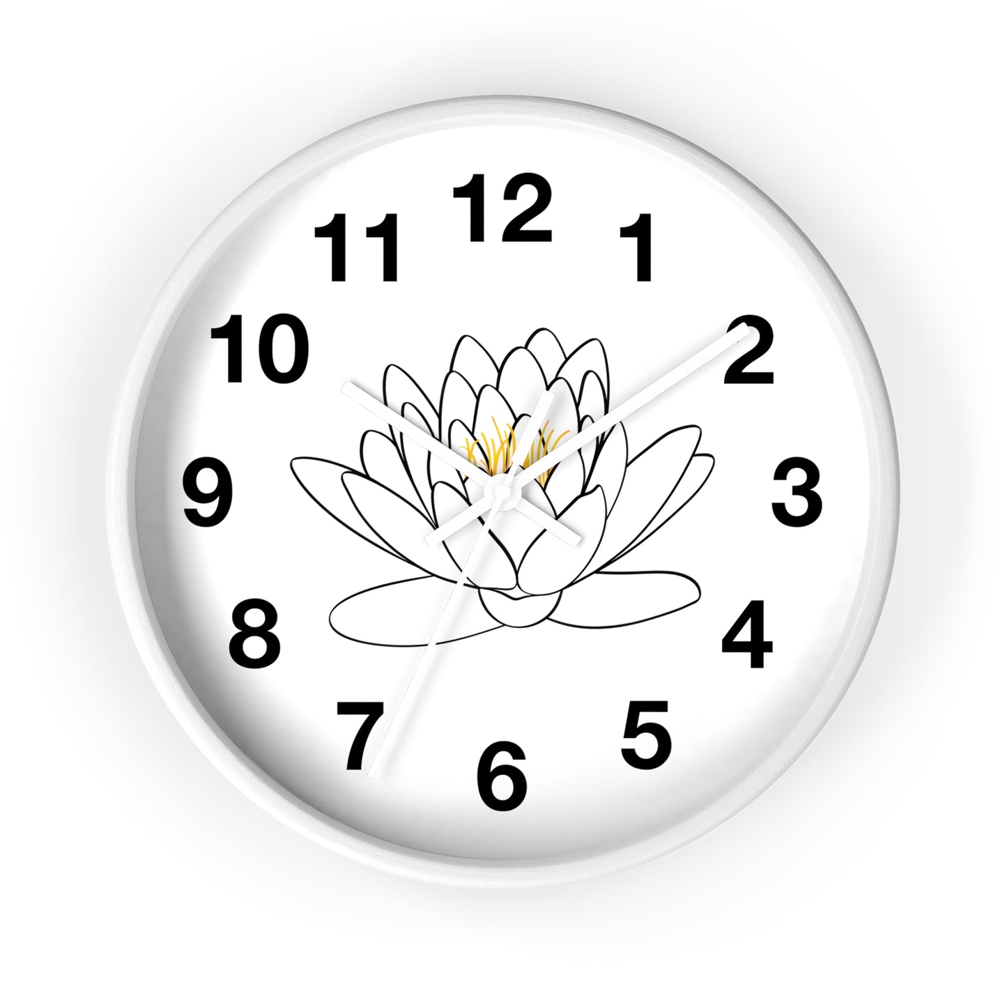 Lotus Flower Wall Clock, Boho Home Decor, Meditation Gift, Office Timepiece, Unique Wall Art, Zen Decor