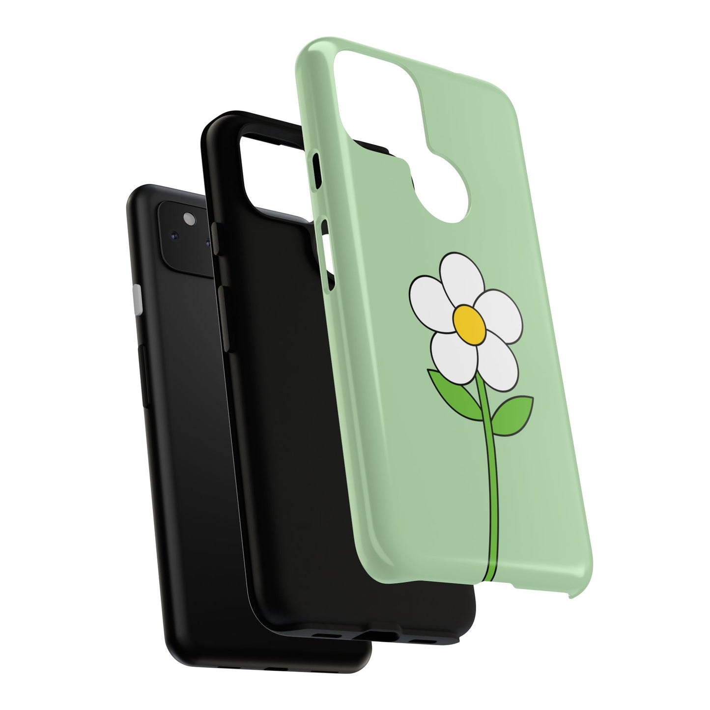 Floral Phone Case - Tough Cases for Nature Lovers, Cute Green Flower Design, iPhone Cover, Gift for Her, Spring Accessories