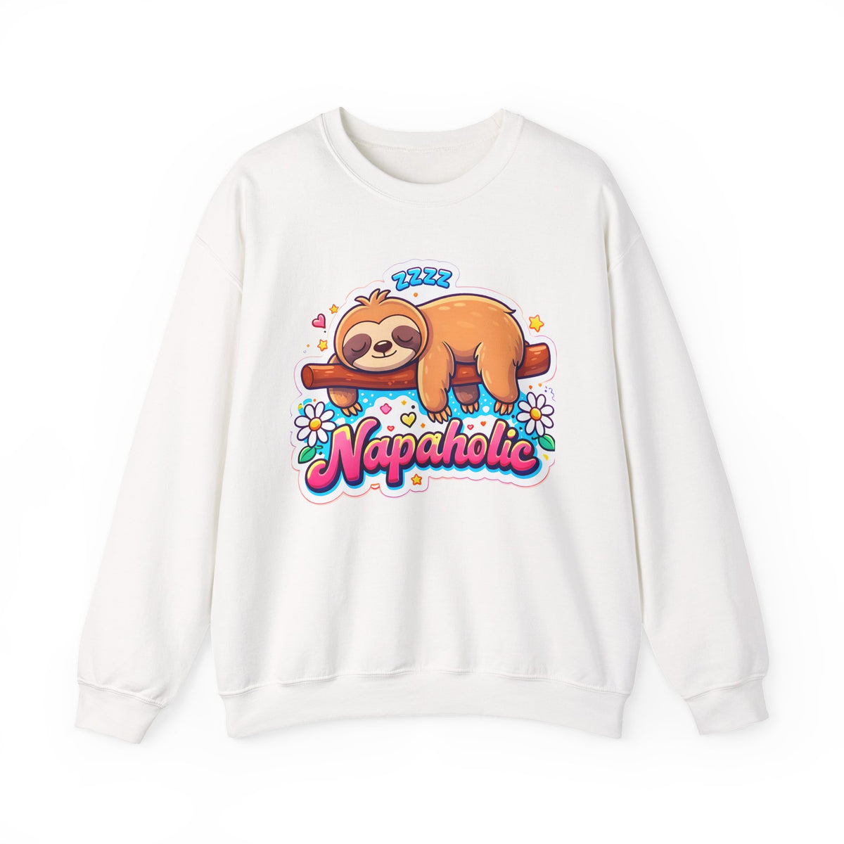 Napaholic Sweatshirt — Cute Sloth Nap Lover Crewneck