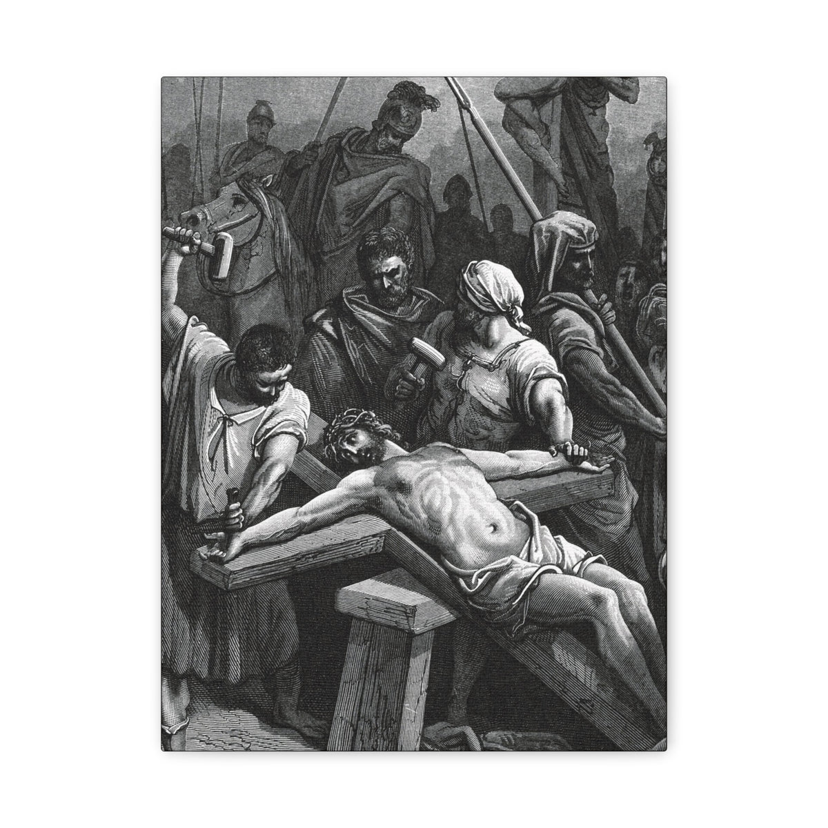 Crucifixion Art Matte Canvas Print – Stretched Religious Wall Decor
