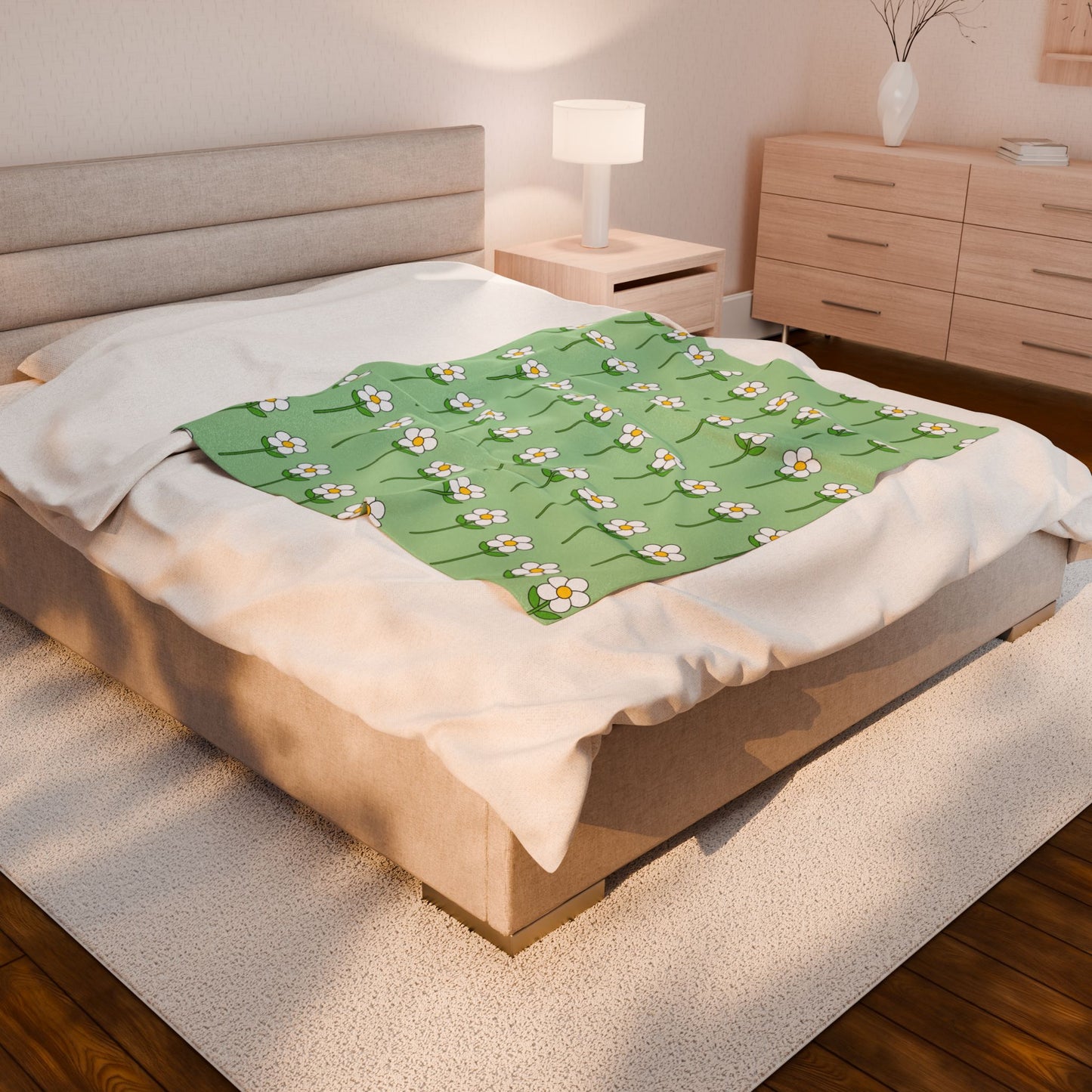 Floral Velveteen Plush Blanket - Cozy Home Decor, Soft Throw, Perfect Gift for Birthdays, Baby Showers, or Spring Celebrations
