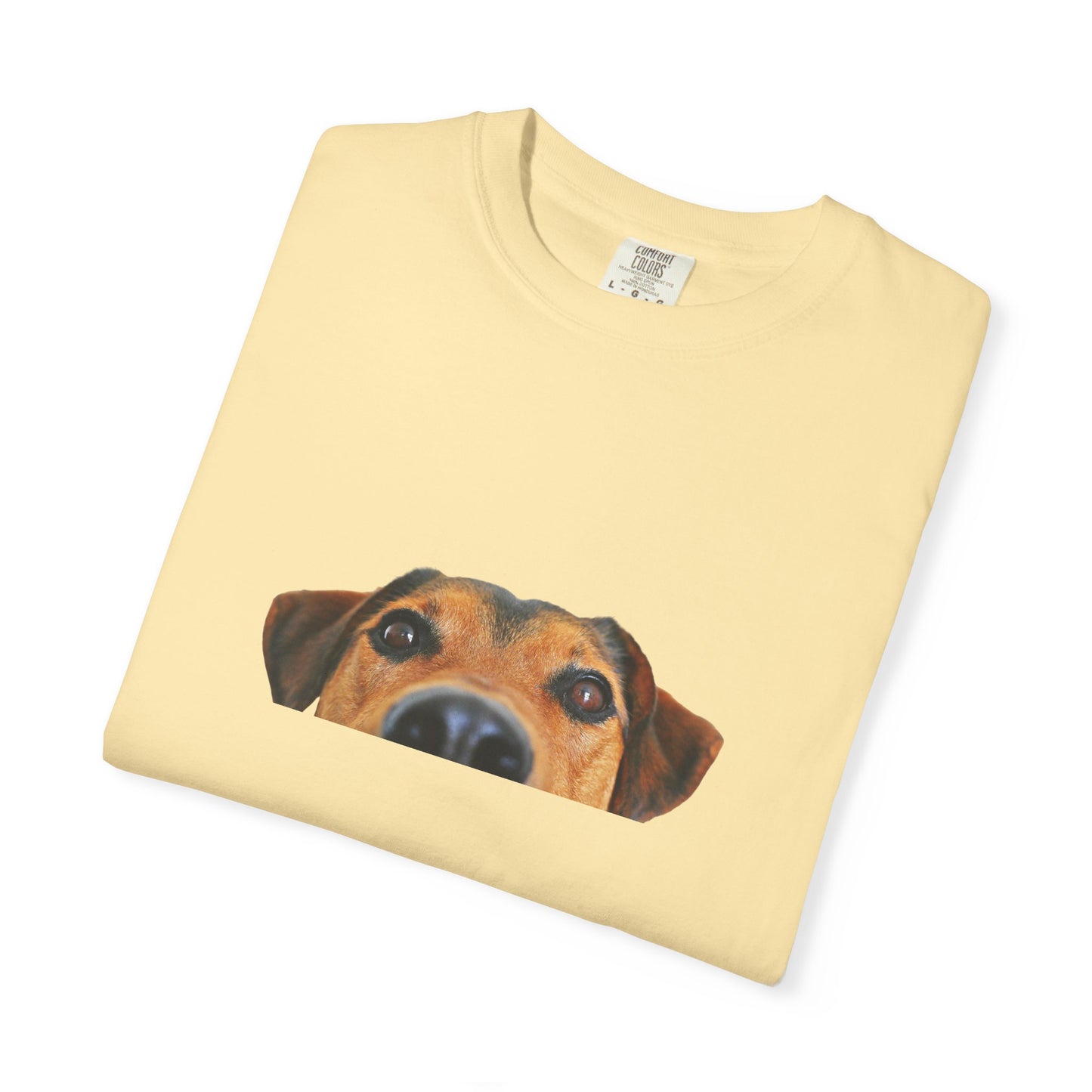 Cute Dog Face Unisex Garment-Dyed T-shirt, Pet Lover Tee, Animal Community Shirt, Birthday Gift, Casual Wear, Dog Lover's Merch