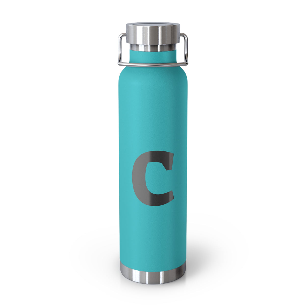 Personalized Copper Insulated Water Bottle, 22oz - "C" Custom Monogram