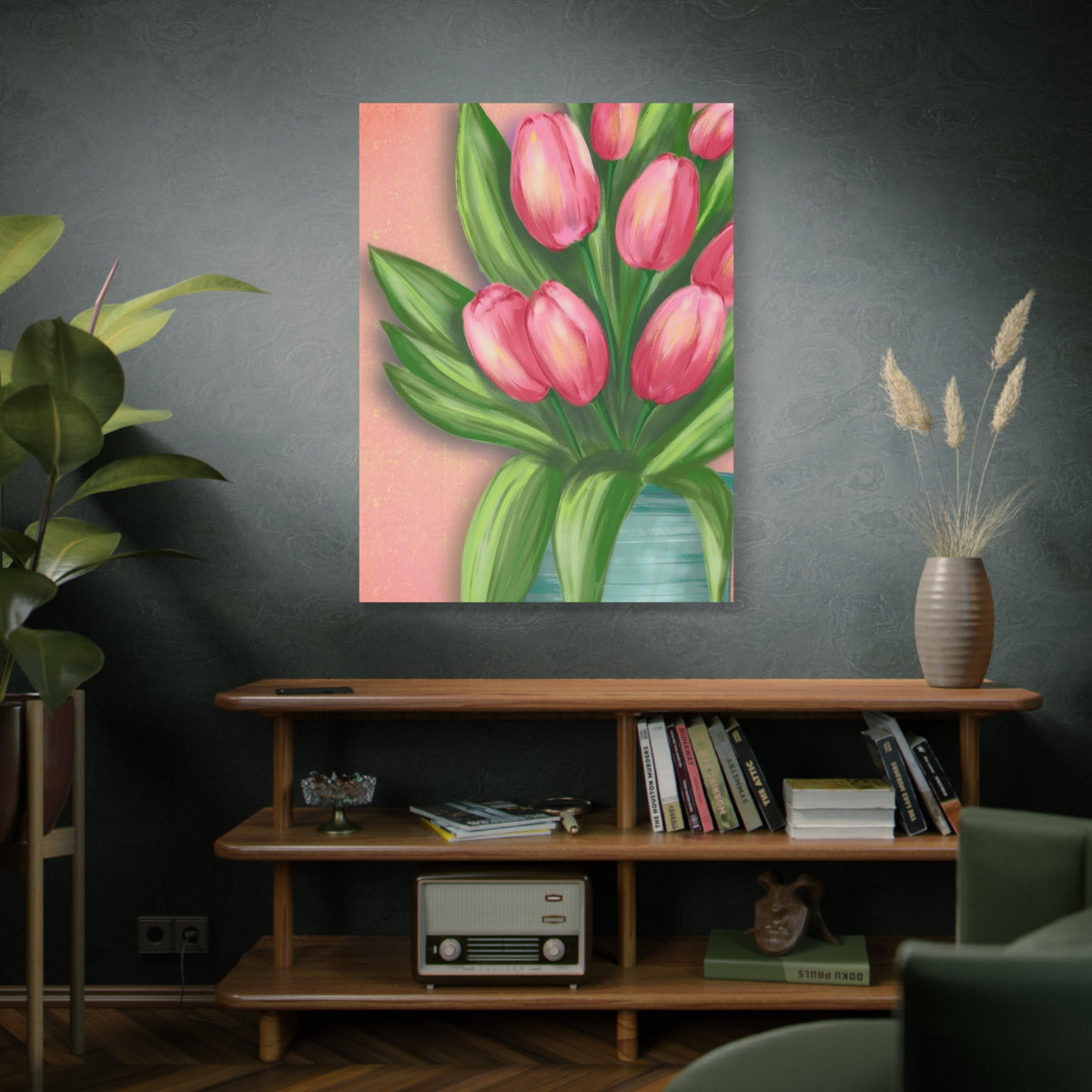 Matte Canvas, Stretched, 1.25" Tulips