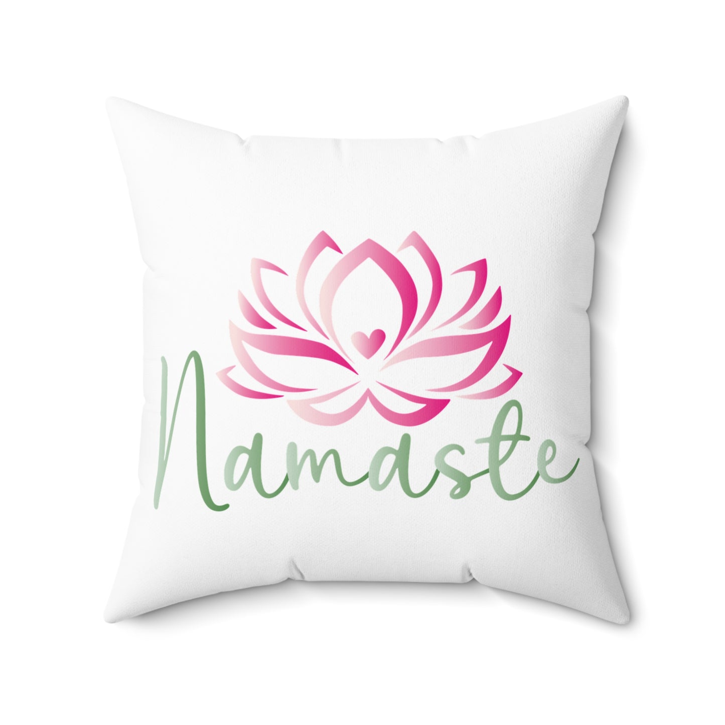 Namaste-Inspired Spun Polyester Square Pillow | Meditation Decor, Yoga Gift, Relaxation Cushion, Home Serenity, Mindfulness Accent