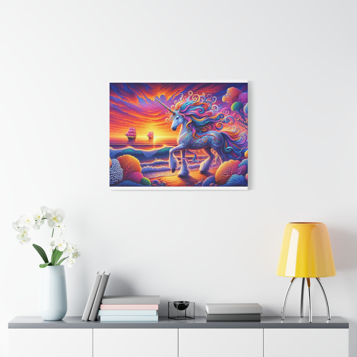 Matte Canvas, Stretched, 1.25" Unicorn