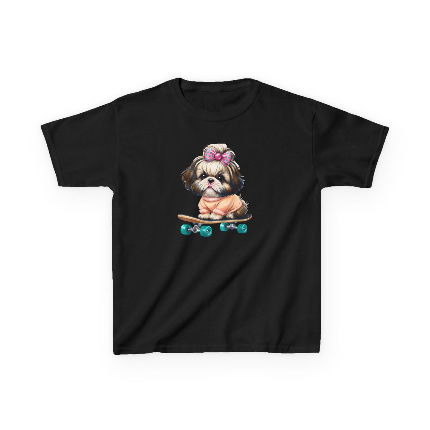 Cute Puppy Skateboard Kids Tee