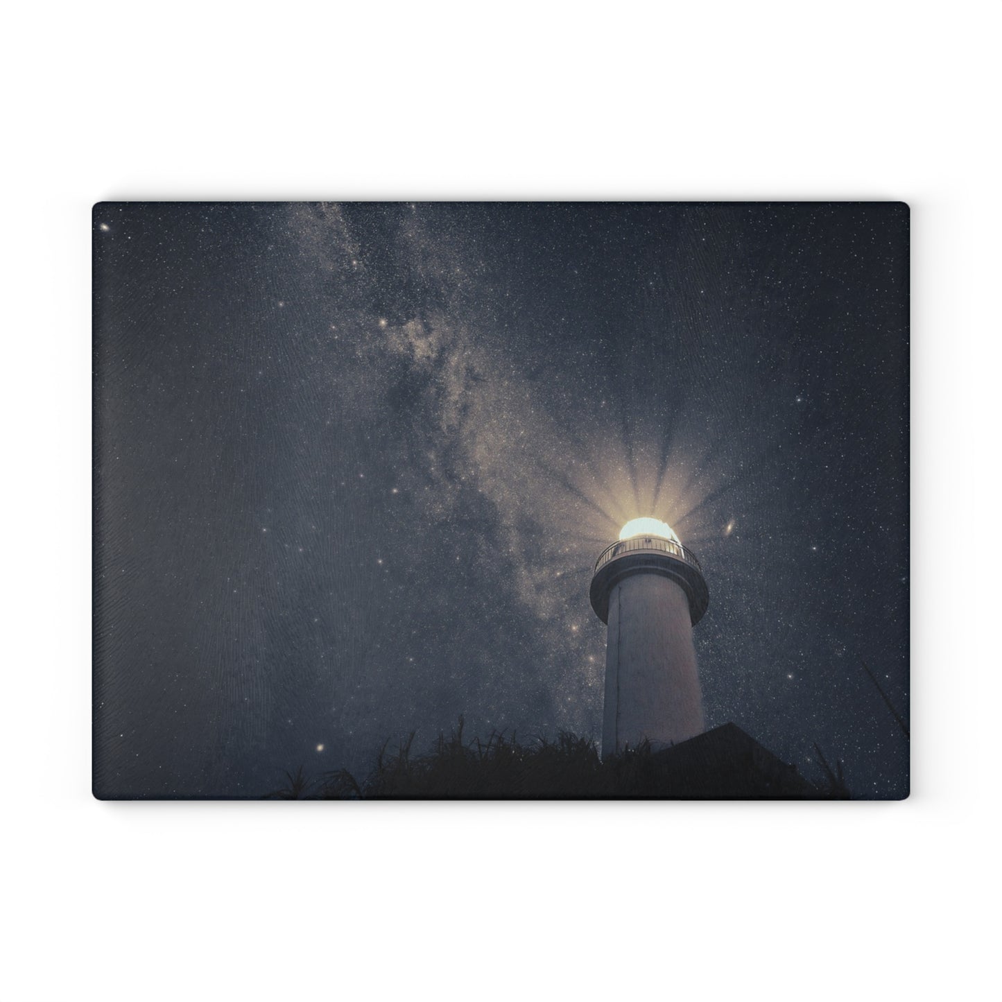 Lighthouse Glass Cutting Board - Unique Kitchen Decor, Gift for Home Cooks, Coastal Theme, Wedding Present, Nautical Kitchen Gift
