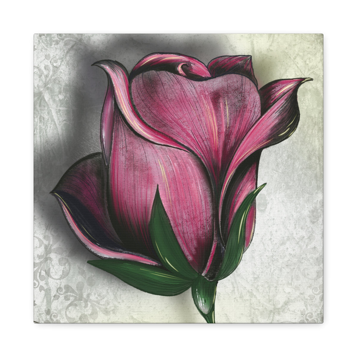 Matte Canvas, Stretched, 1.25" Purple Flowers