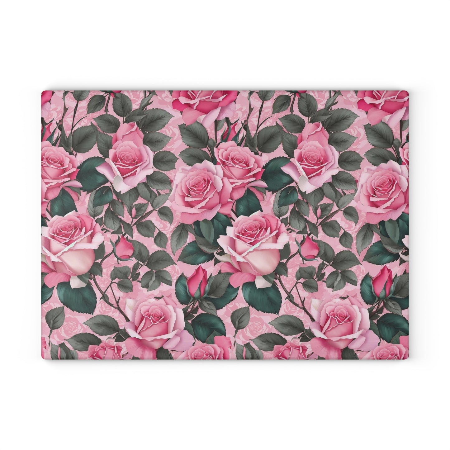 Floral Glass Cutting Board - Elegant Kitchen Decor, Gift for Her, Wedding Gift, Housewarming Present, Kitchen Accessory