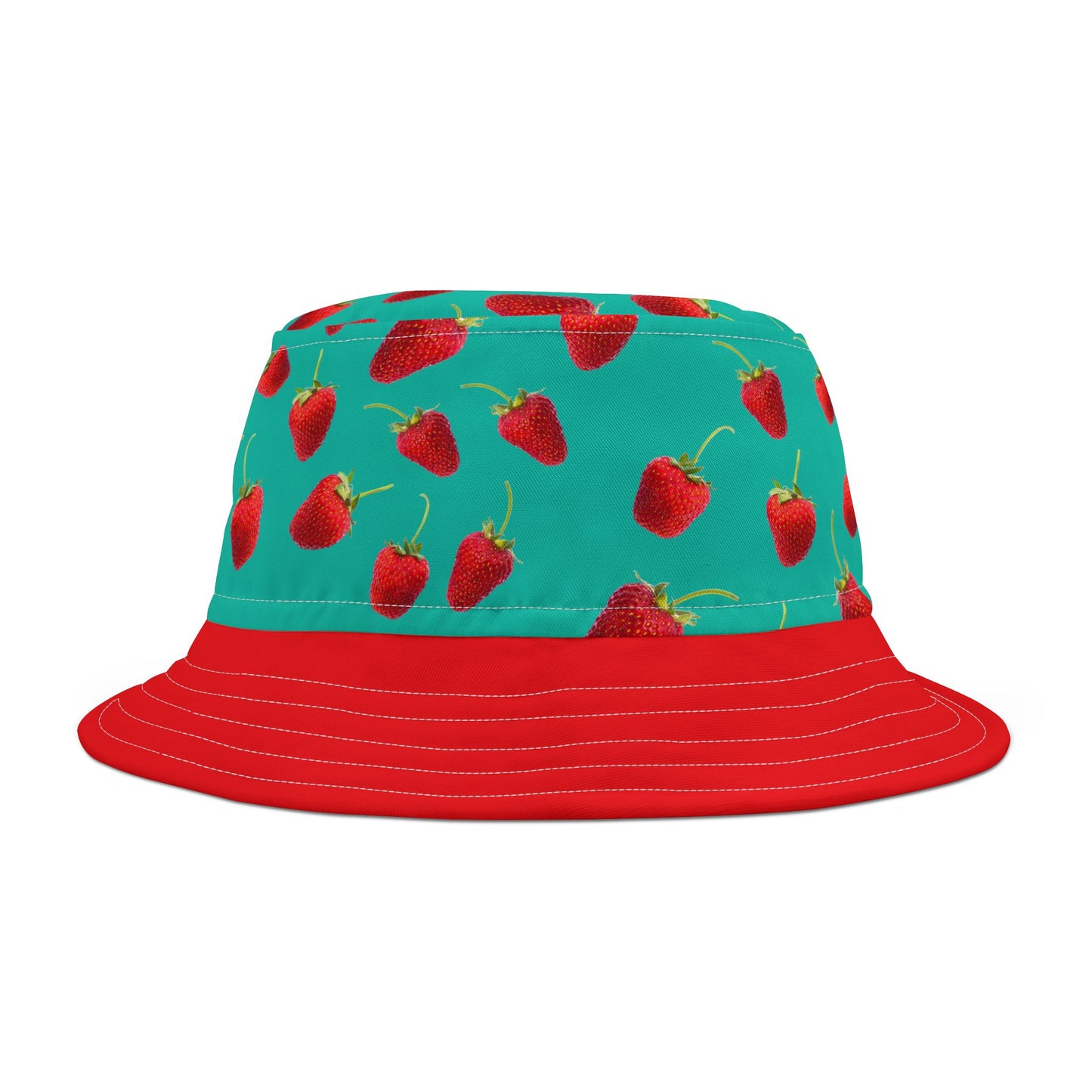 Strawberry Print Bucket Hat