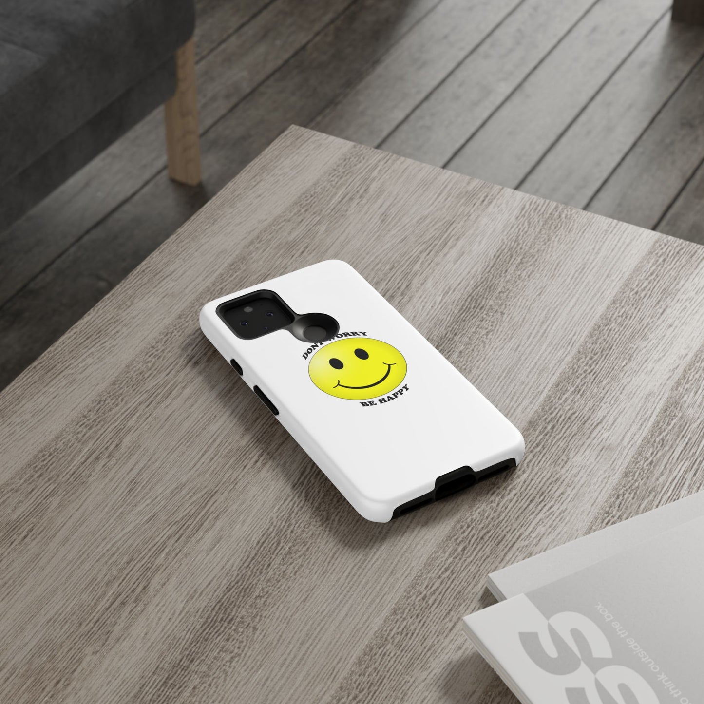 Happy Face Phone Case, Tough Cases, Don’t Worry, Be Happy, Cute Gift for Friends, Positive Vibes, Fun Mobile Accessories