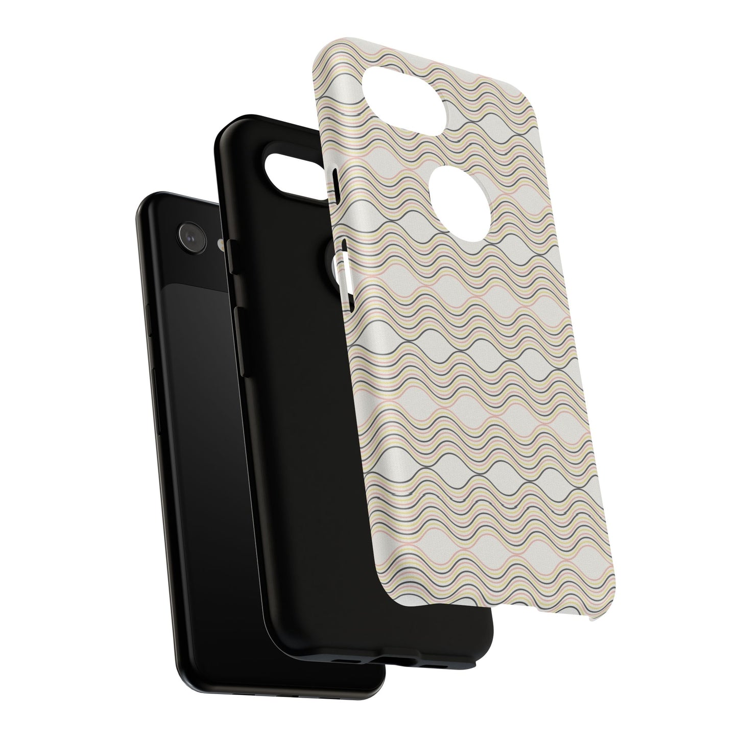 Stylish Phone Case for Tough Protection, Wavy Design, Chic Accessory, Gift for Her, Trendy Tech, Holiday Gift Idea