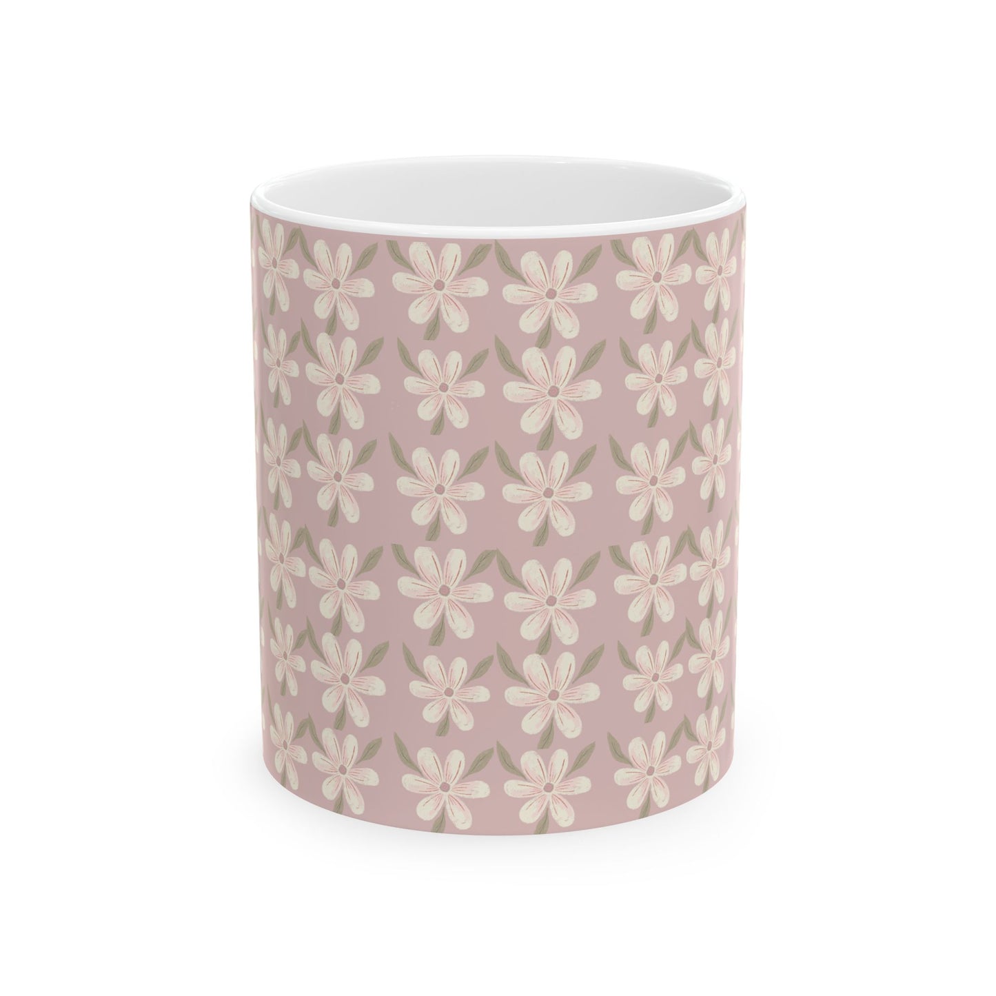 Ceramic Mug, (11oz, 15oz) Daisy