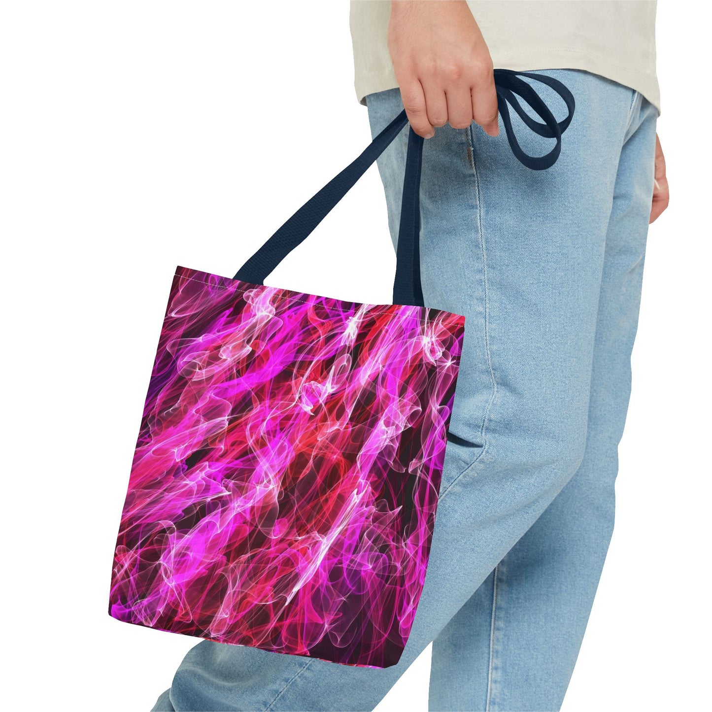Vibrant Abstract Tote Bag, Colorful Shopping Bag