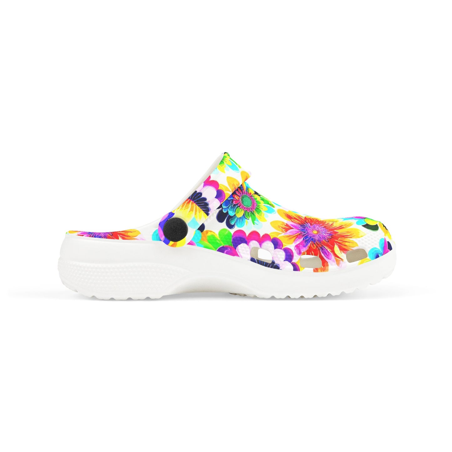 Vibrant Kid's EVA Foam Clogs - Colorful Floral Design, Perfect for Spring, Everyday Wear, Playdates, Summer Fun, Outdoor Adventures