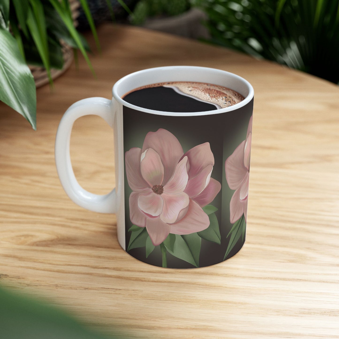 Floral Ceramic Mug - Aesthetic Coffee Cup, Flower Mug, Gift for Her, Botanical Drinkware, Mother's Day Gift, Home Decor