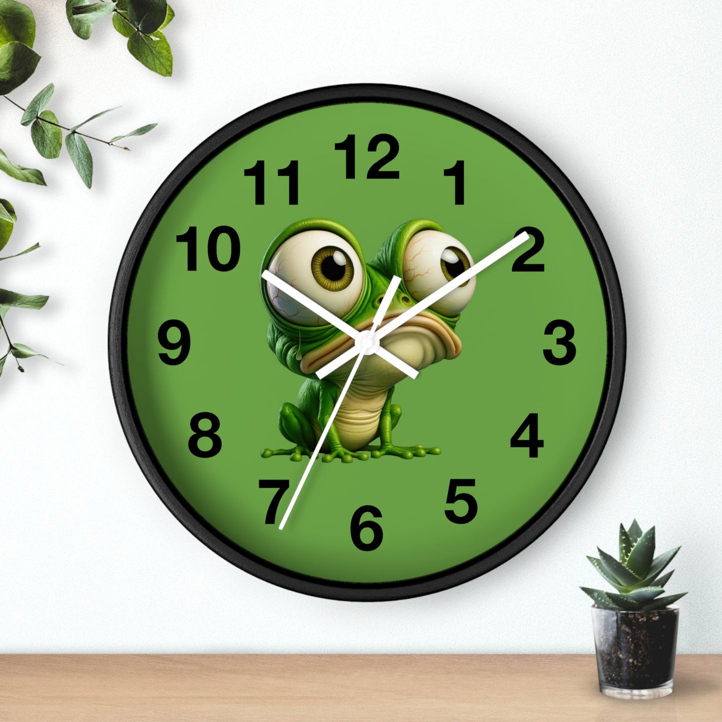 Whimsical Frog Wall Clock – Fun Home Decor, Office Accessories, Unique Gift for Kids, Animal-Themed Decoration, Quirky Timepiece