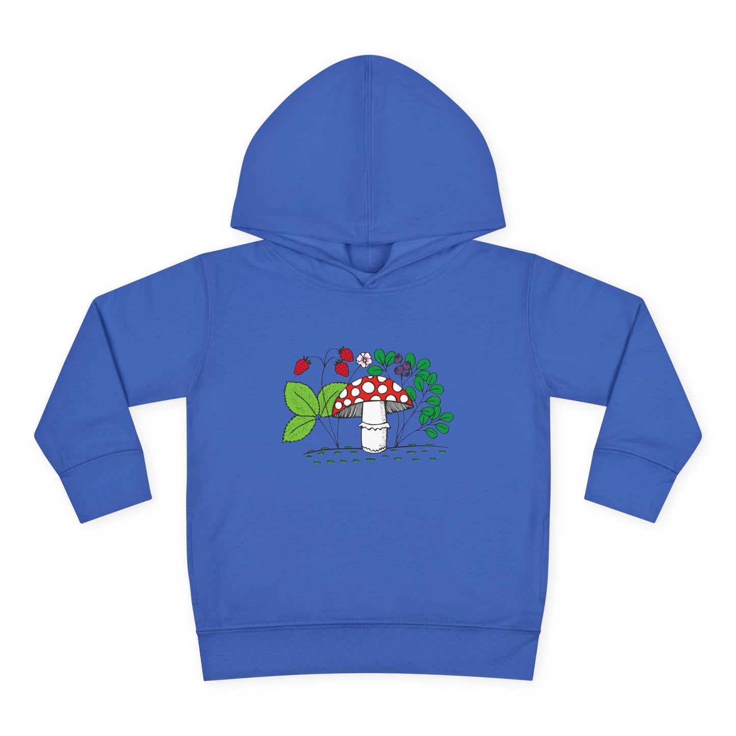 Whimsical Toddler Pullover Fleece Hoodie, Cute Sweater for Kids, Cozy Fall Fashion, Mushroom Design, Halloween Outfit, Gift for Toddlers