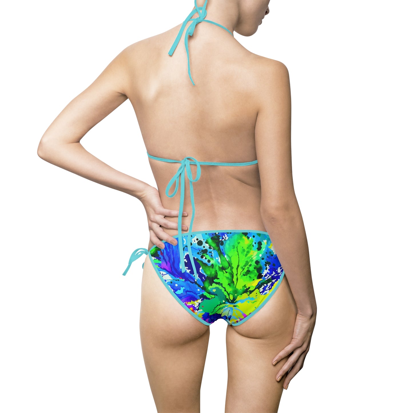 Vibrant Tie-Dye Women's Bikini Swimsuit, Beachwear, Summer Swim, Pool Party, Vacation Swimwear, Festival Outfit