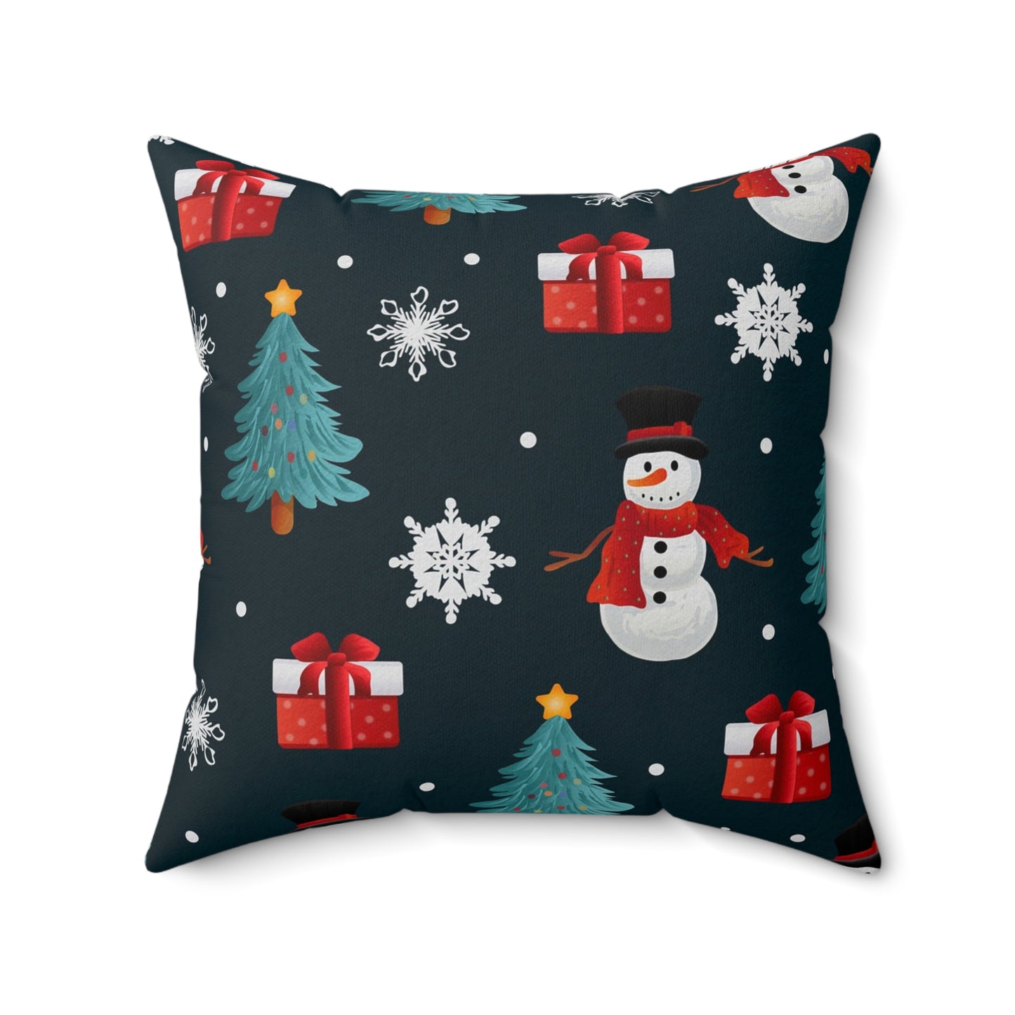 Festive Christmas Pillow, Winter Decor, Snowman Cushion, Holiday Home Accent, Gift for Christmas Lovers