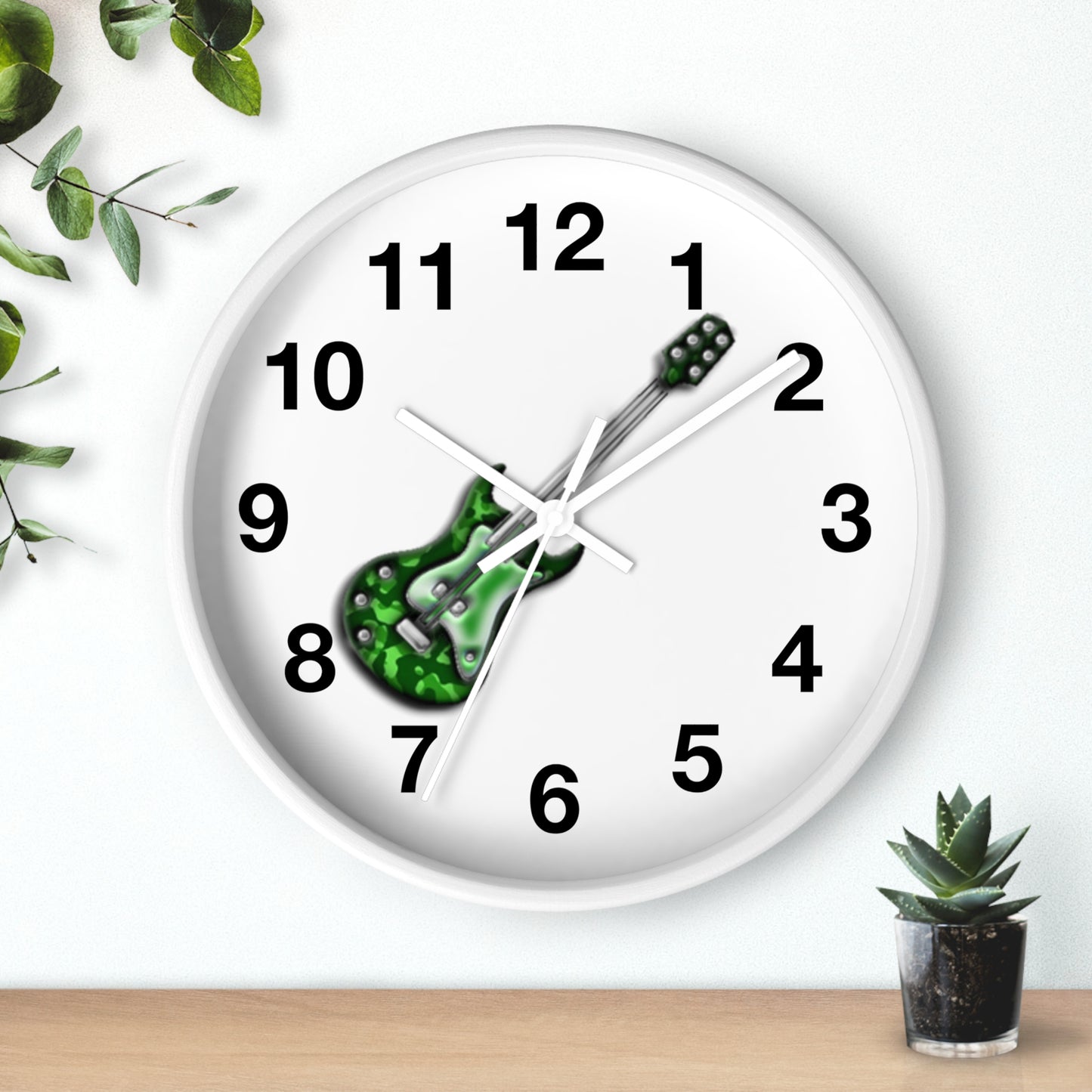 Guitar Wall Clock - Musicians Gift, Home Decor, Music Room Accessory, Timeless Instrument Art, Unique Bedroom Decor