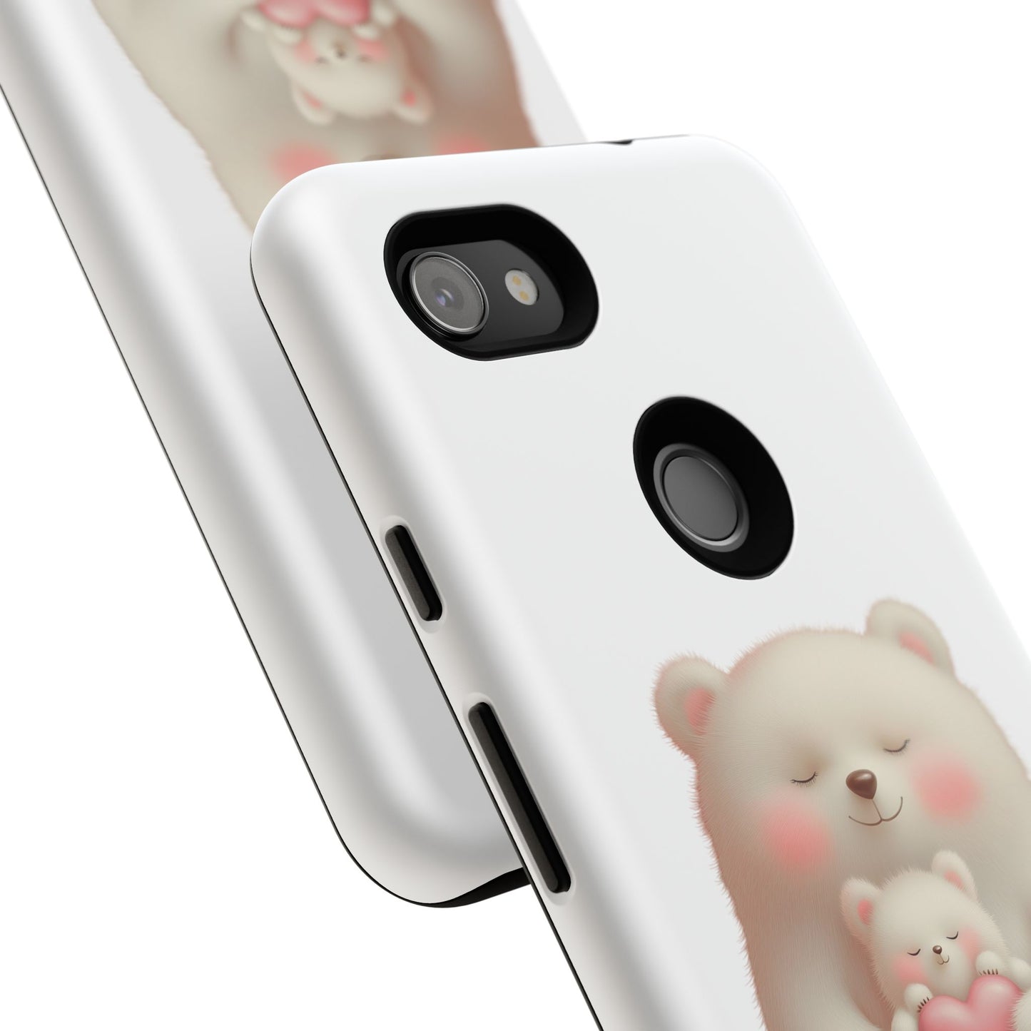 Cute Bear Phone Case, Tough Cases, Animal Lover Gift, Kids Accessories, Mother’s Day, Heartwarming Design