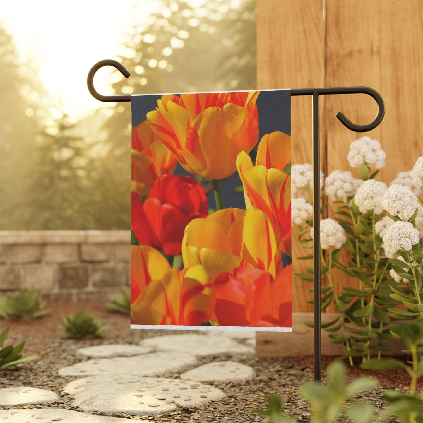 Floral Garden Banner, Vibrant Spring Decor, Flower Flag for Outdoor Space