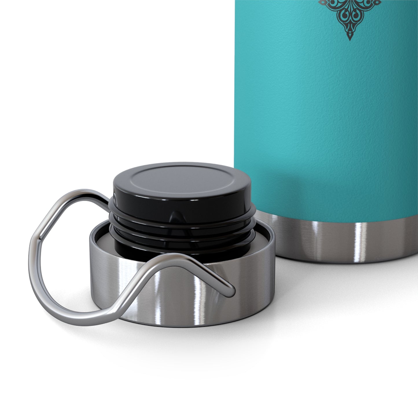 Stylish Copper Insulated Water Bottle - 22oz, Cross Design, Travel Flask, Gift for Him/Her, Unique Outdoor Hydration