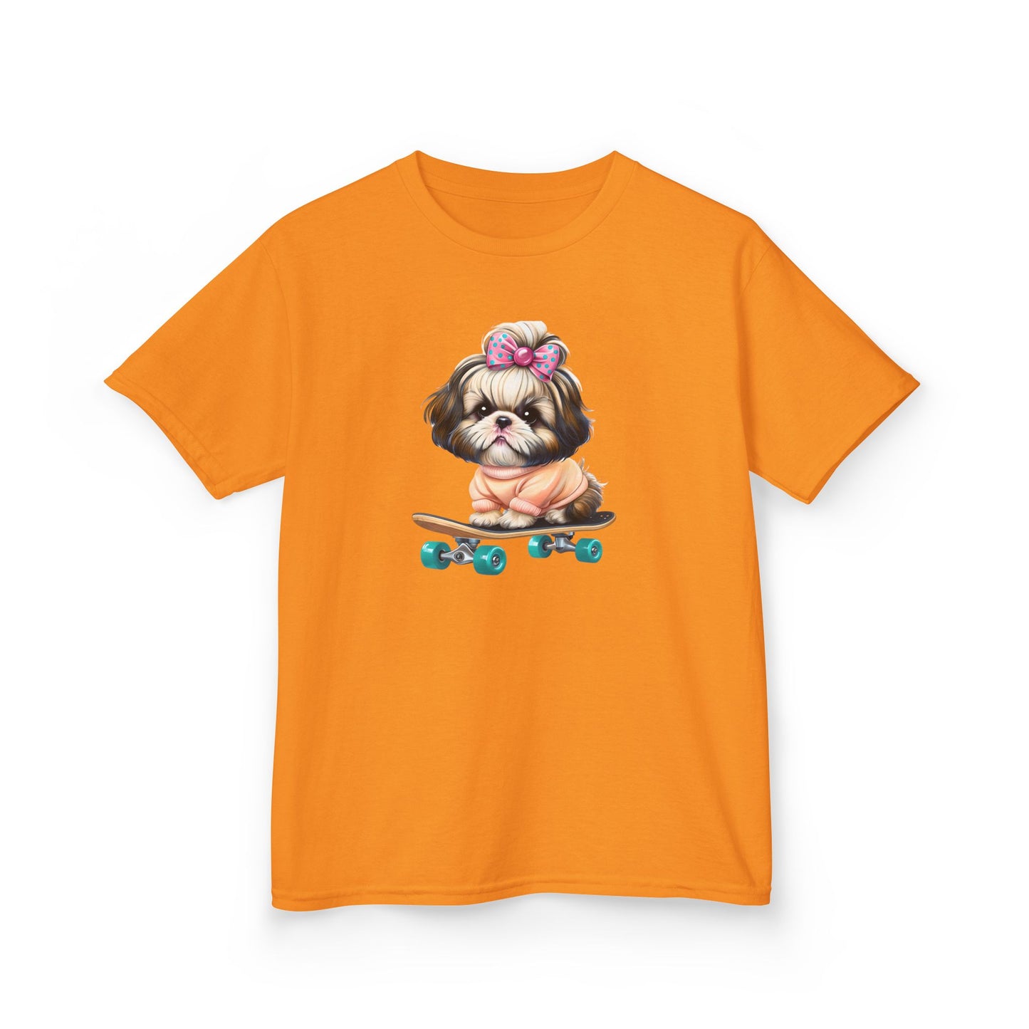 Cute Puppy Skateboard Kids Tee
