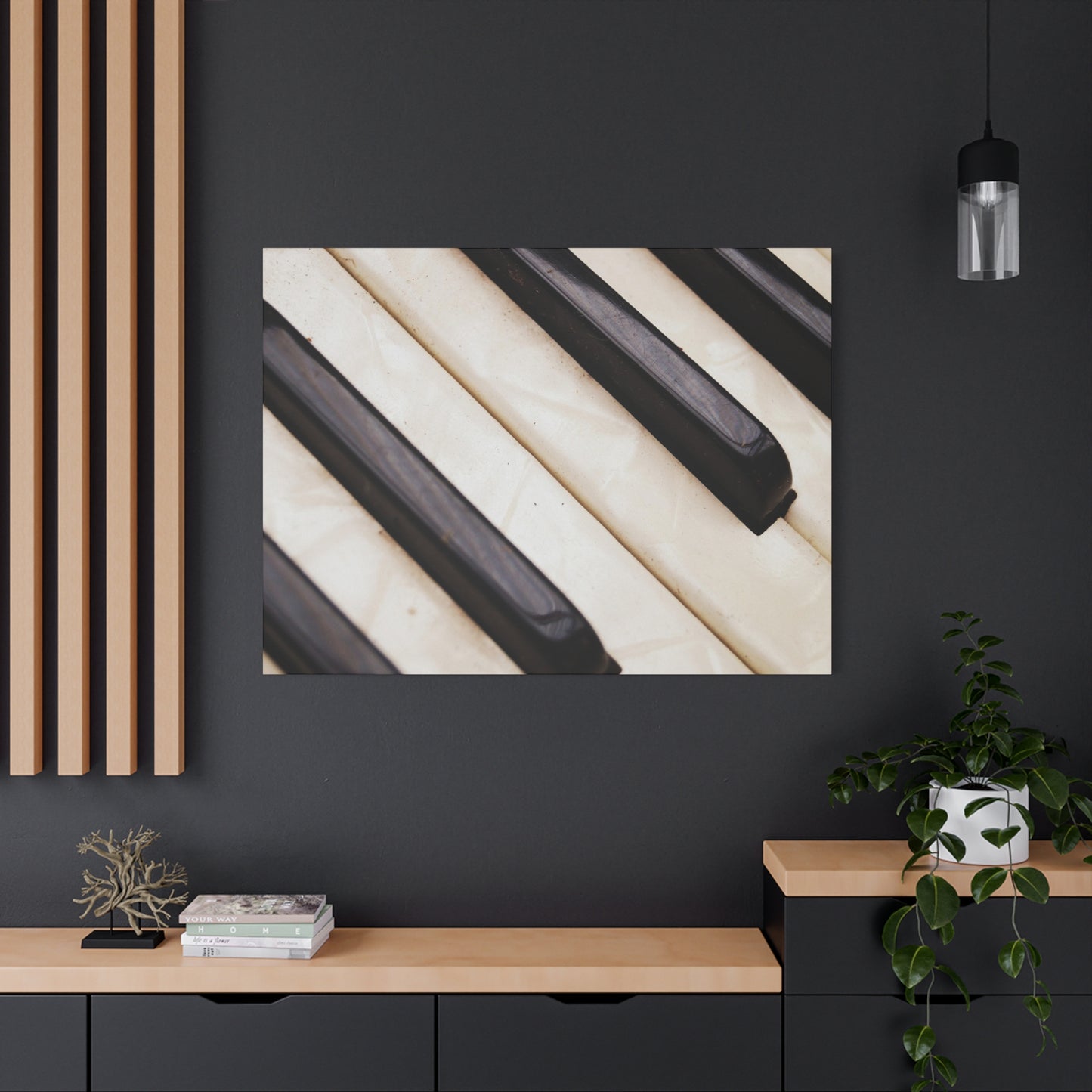 Piano Keys Canvas Wall Art, Music Decor for Home, Perfect Gift for Musicians or Music Lovers