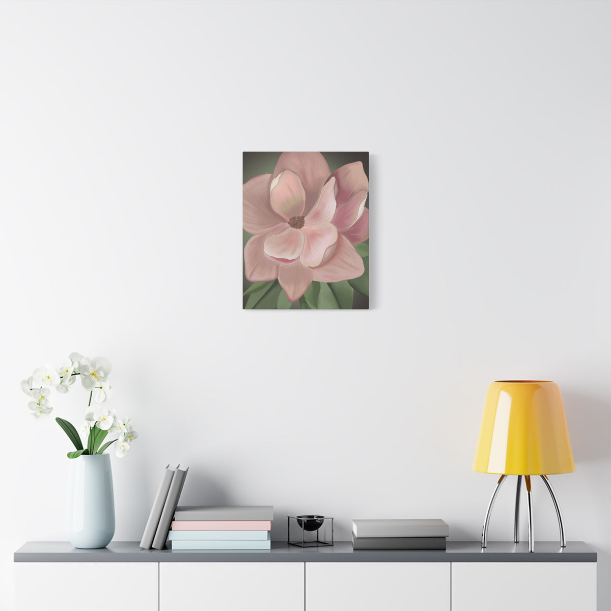 Matte Canvas, Stretched, 1.25" Pink Flowers