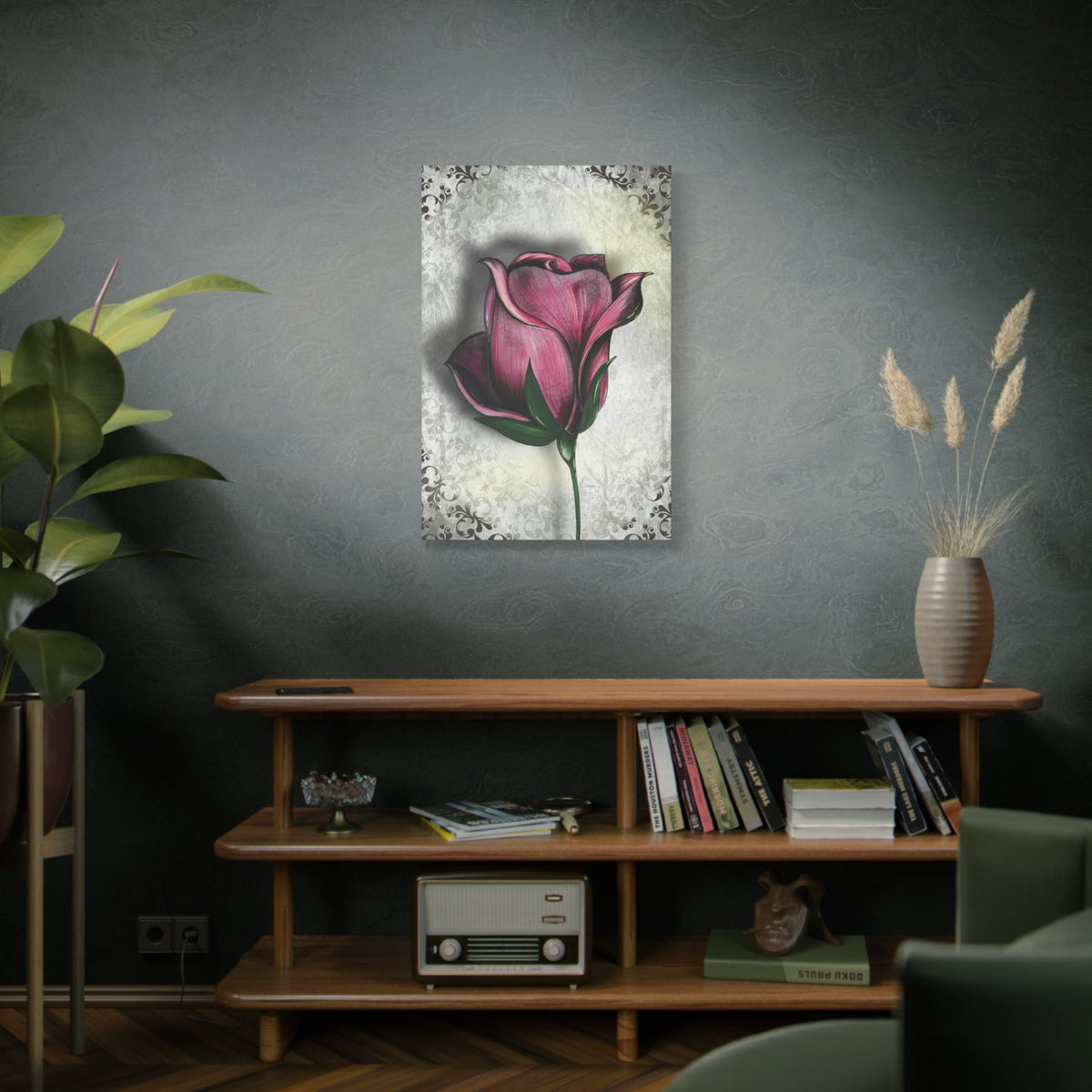 Matte Canvas, Stretched, 1.25" Purple Flowers
