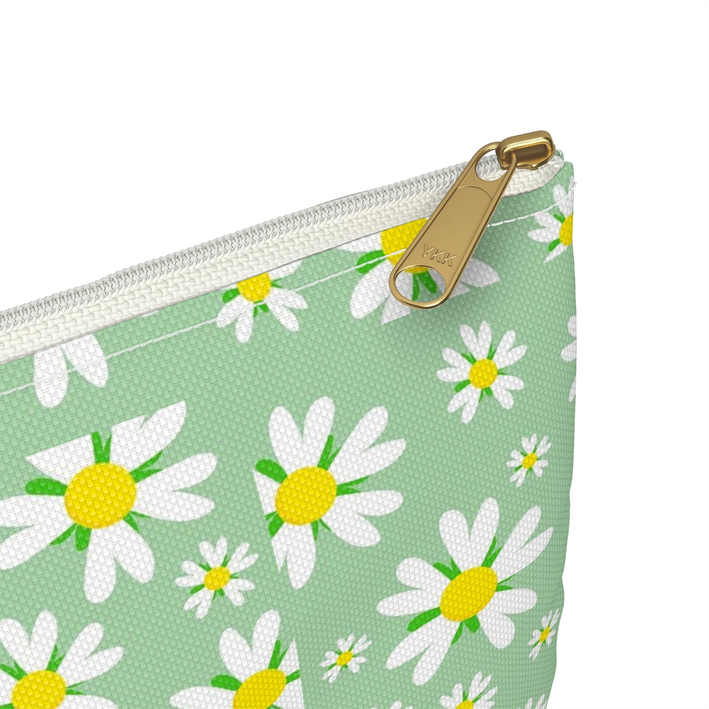 Floral Accessory Pouch for Organizing Essentials, Travel Makeup Bag, Spring Floral Zip Bag, Cute Gift for Women, Daisy Print Clutch