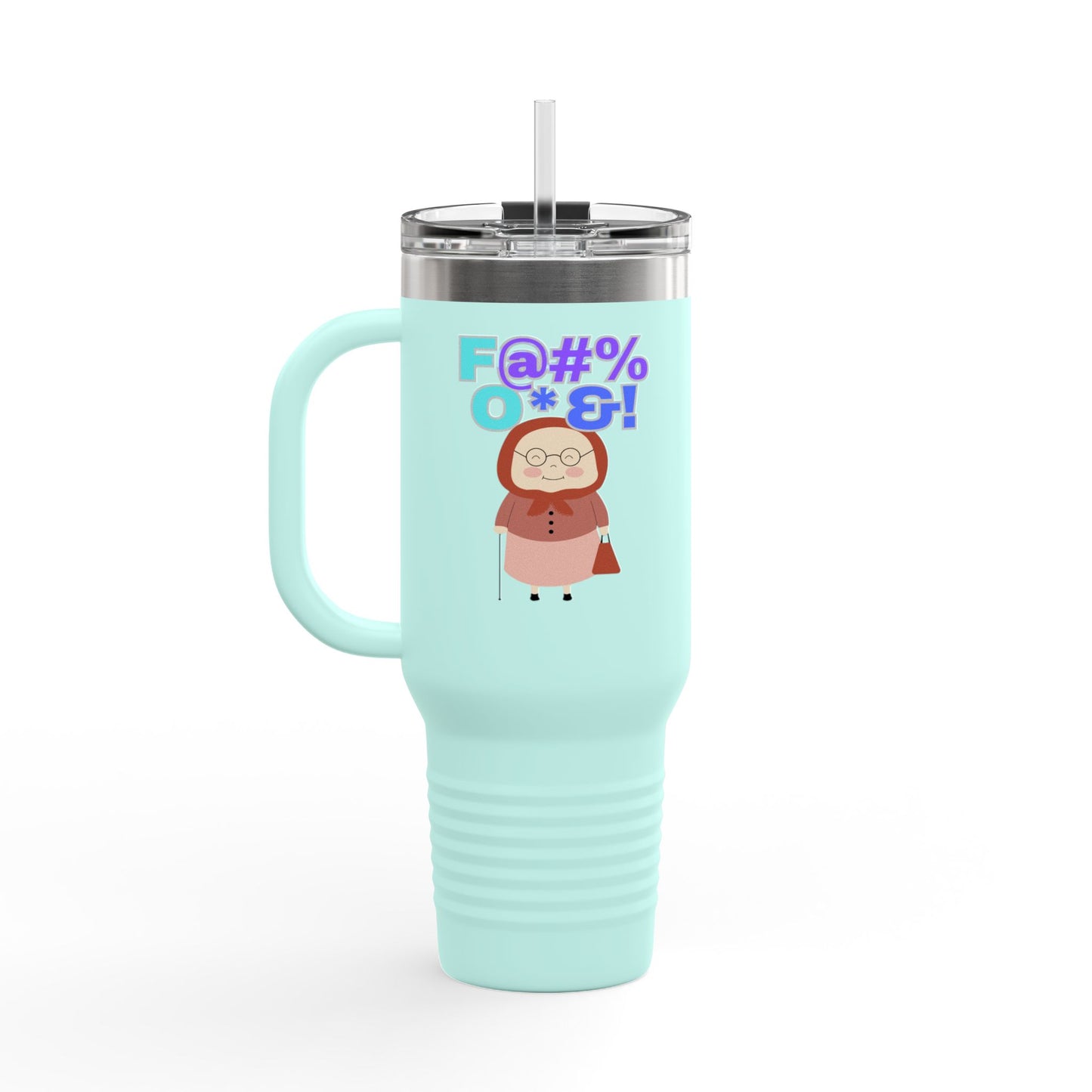 Funny Insulated Travel Mug, 40oz - Hilarious Grandma Design, Perfect Gift for Coffee Lovers, Road Trips, Birthdays, Everyday Use