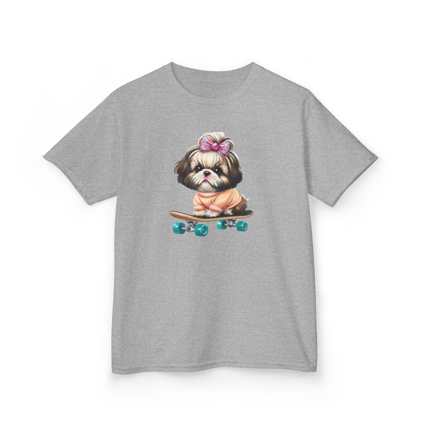 Cute Puppy Skateboard Kids Tee