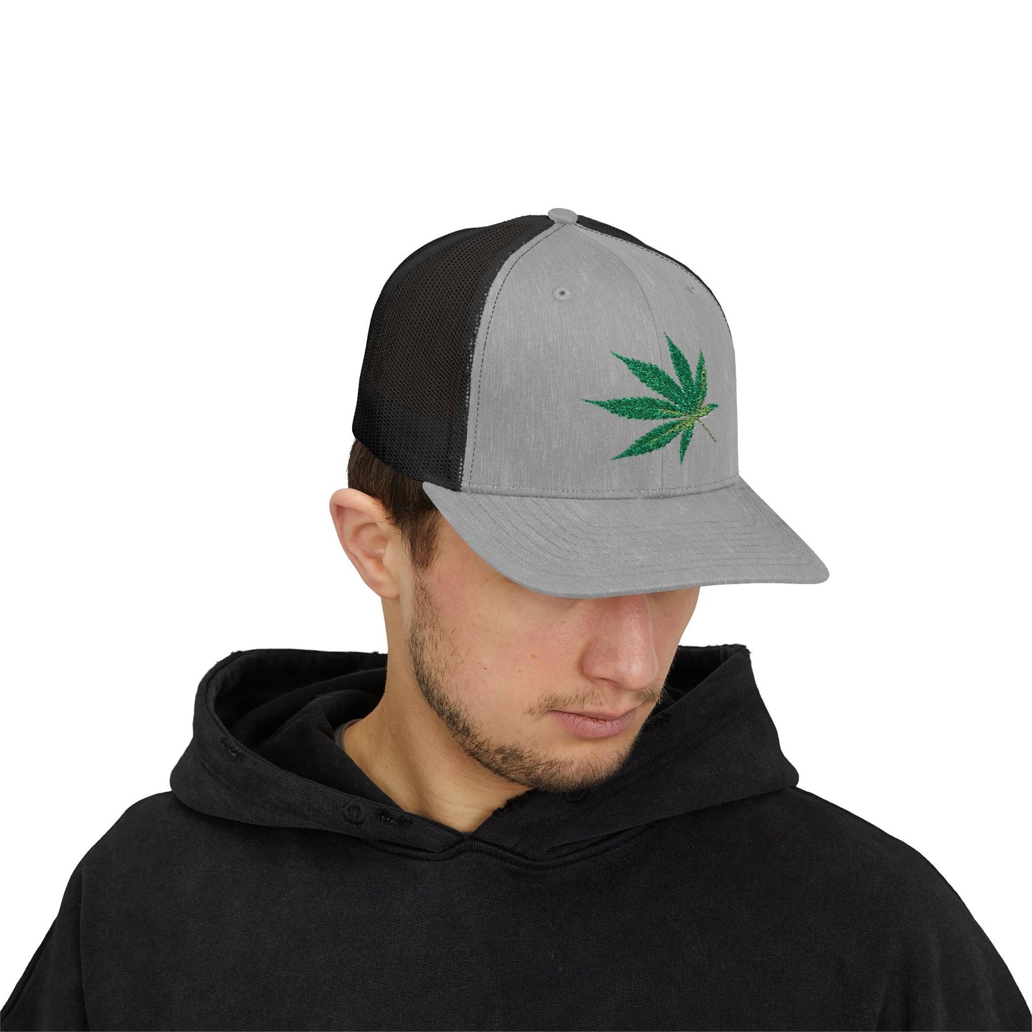 Cannabis Leaf Snapback Trucker Cap | Stylish Hat for Weed Enthusiasts | Perfect for Festivals, Parties, Gifts, and Outdoor Adventures