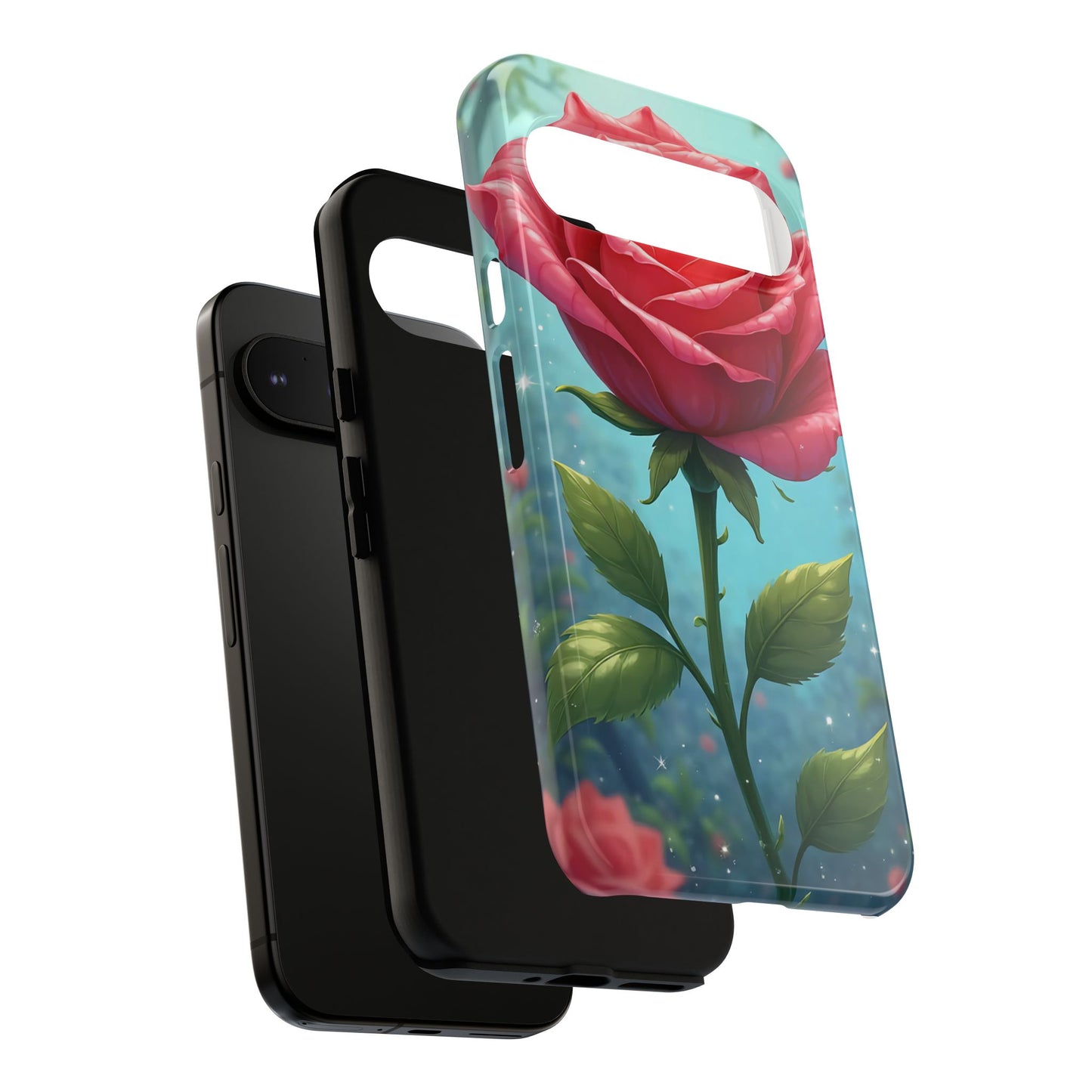 Floral Phone Case, Tough Cases with Elegant Rose Design, Stylish iPhone Cover, Rose Flower Gift for Nature Lovers, Unique Mobile Accessories