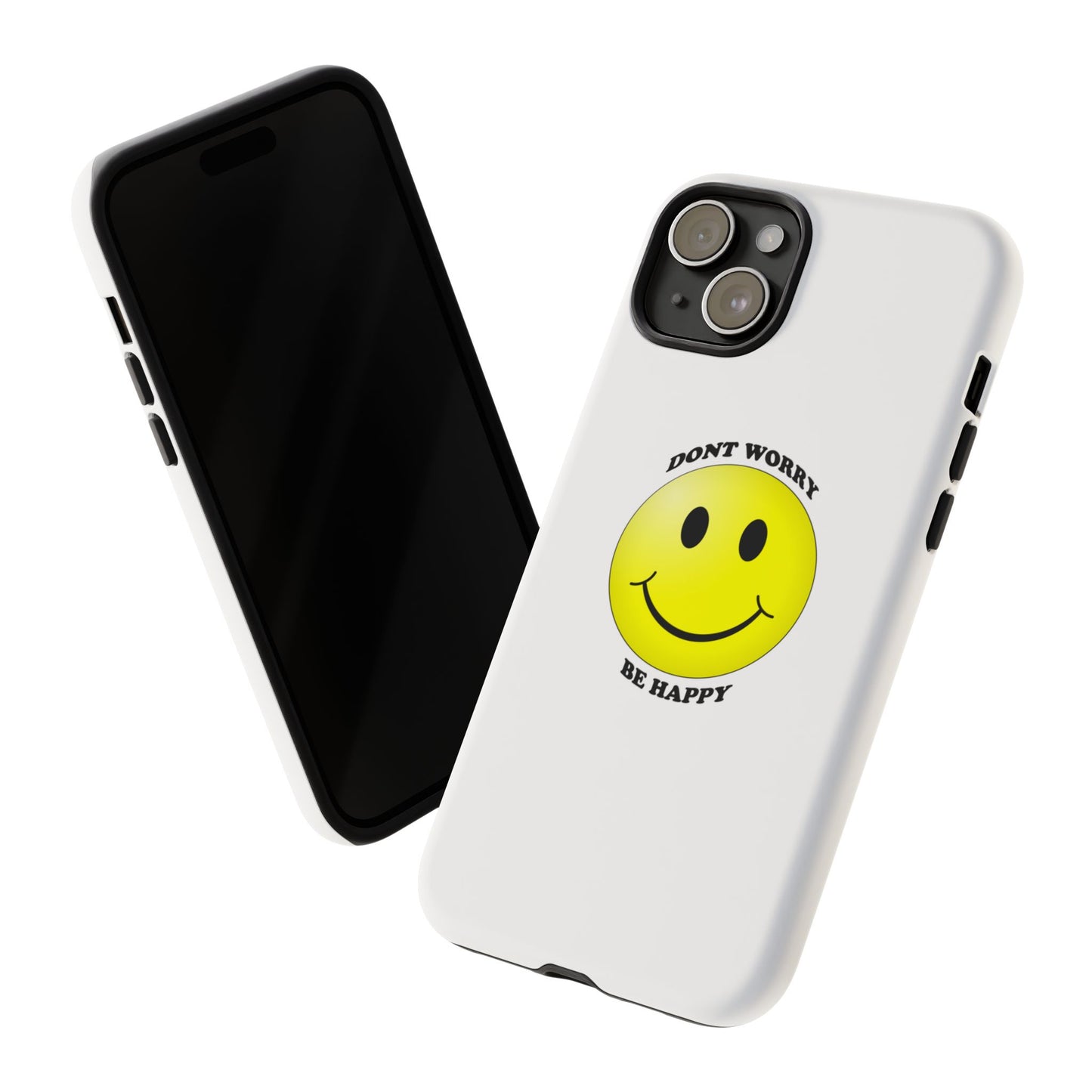 Happy Face Phone Case, Tough Cases, Don’t Worry, Be Happy, Cute Gift for Friends, Positive Vibes, Fun Mobile Accessories