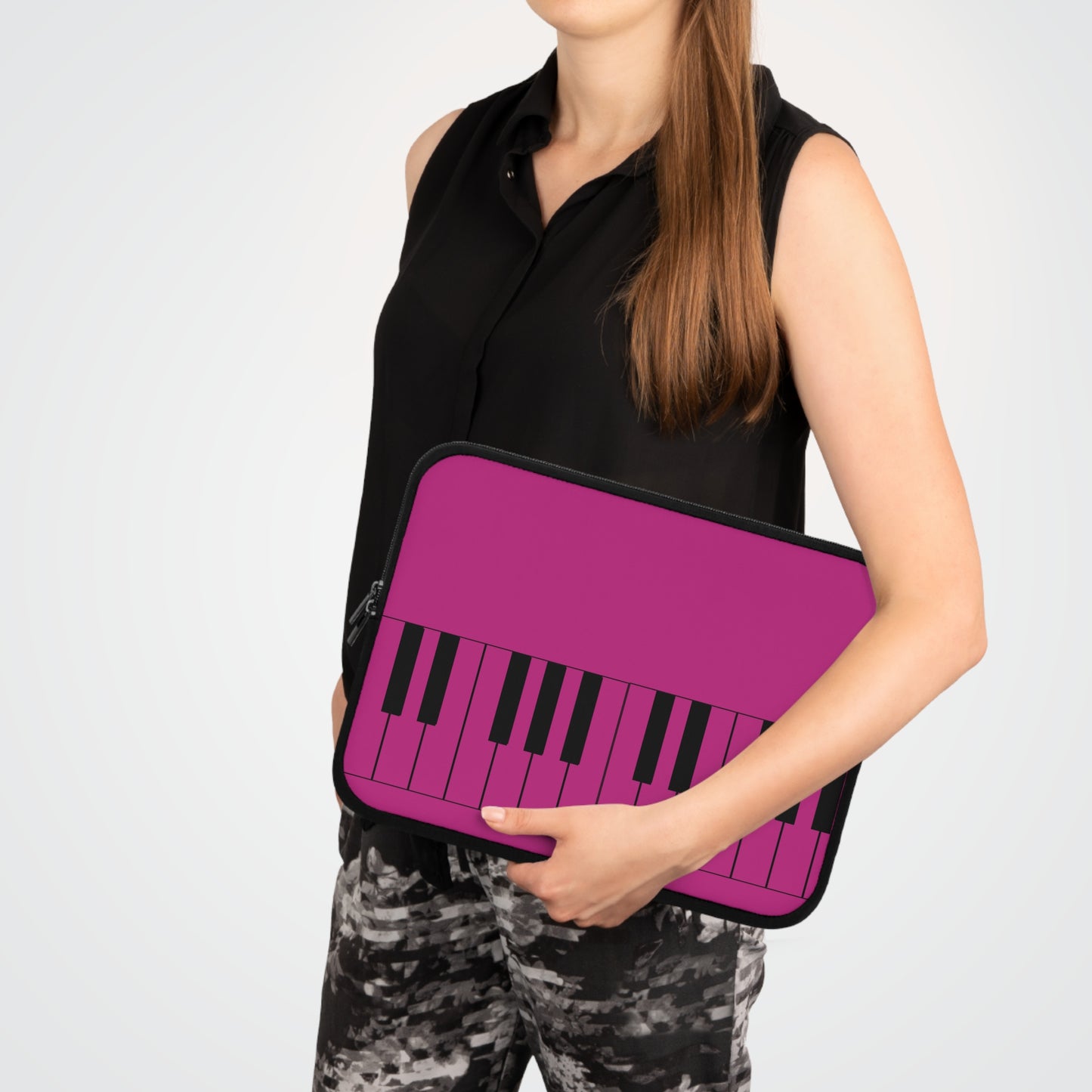 Piano Keys Laptop Sleeve | Music Lover's Case, Gifts for Musicians, Tech Accessories, Piano Decor, Stylish Computer Sleeves