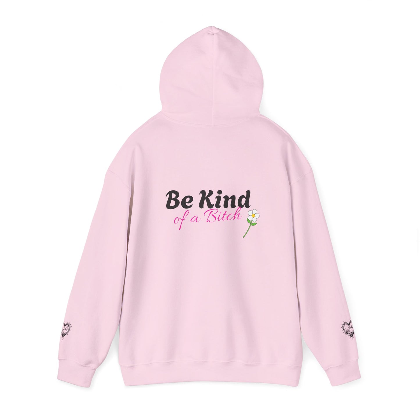 Chic Hooded Sweatshirt with Heart Design - Cozy Streetwear, Perfect Gift for Friends, Casual Style, Empowering Sayings, Unisex Fashion