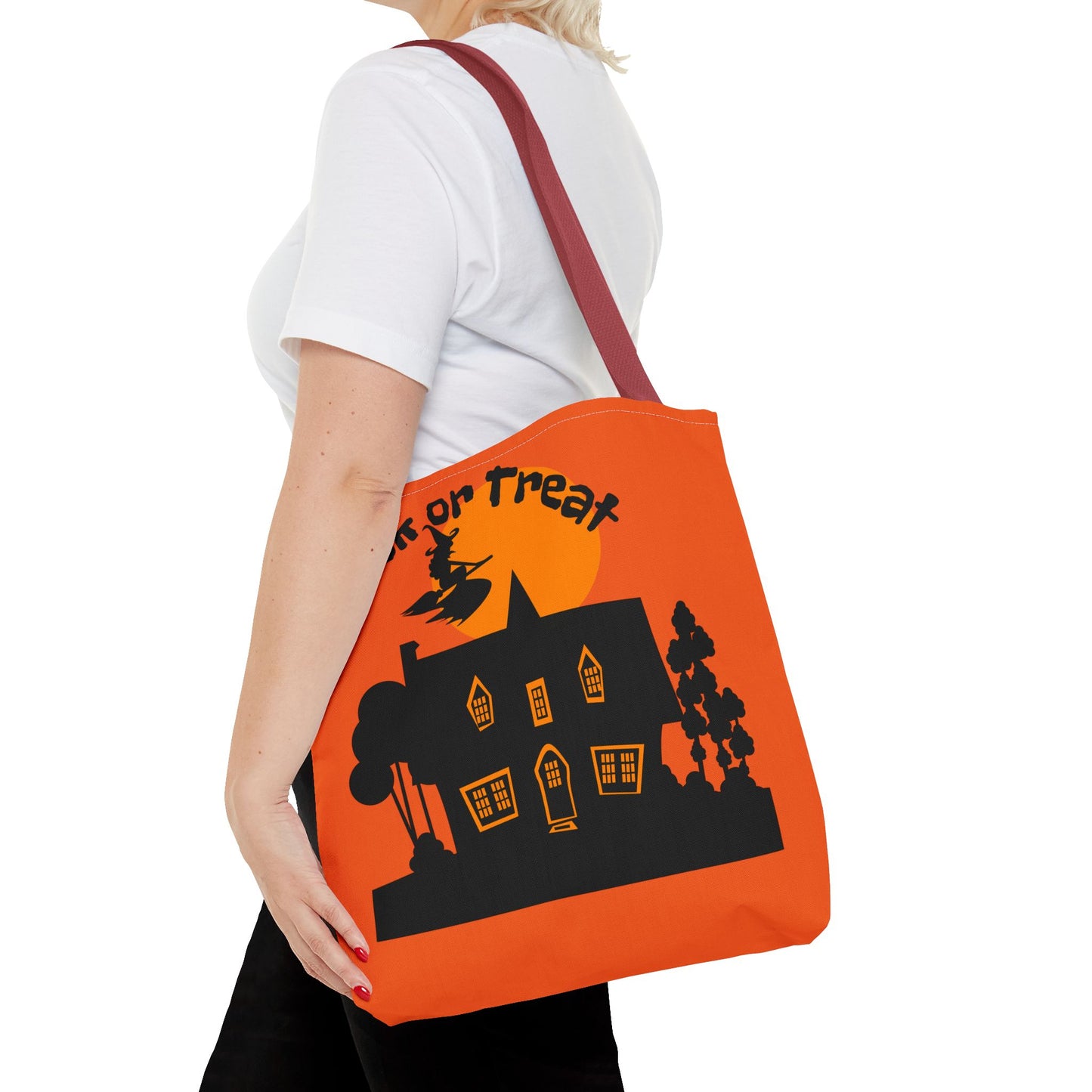 Halloween Tote Bag, Spooky Witch Design, Trick or Treat Bag, Fall Accessory, Seasonal Shopping Bag, Festival Gift