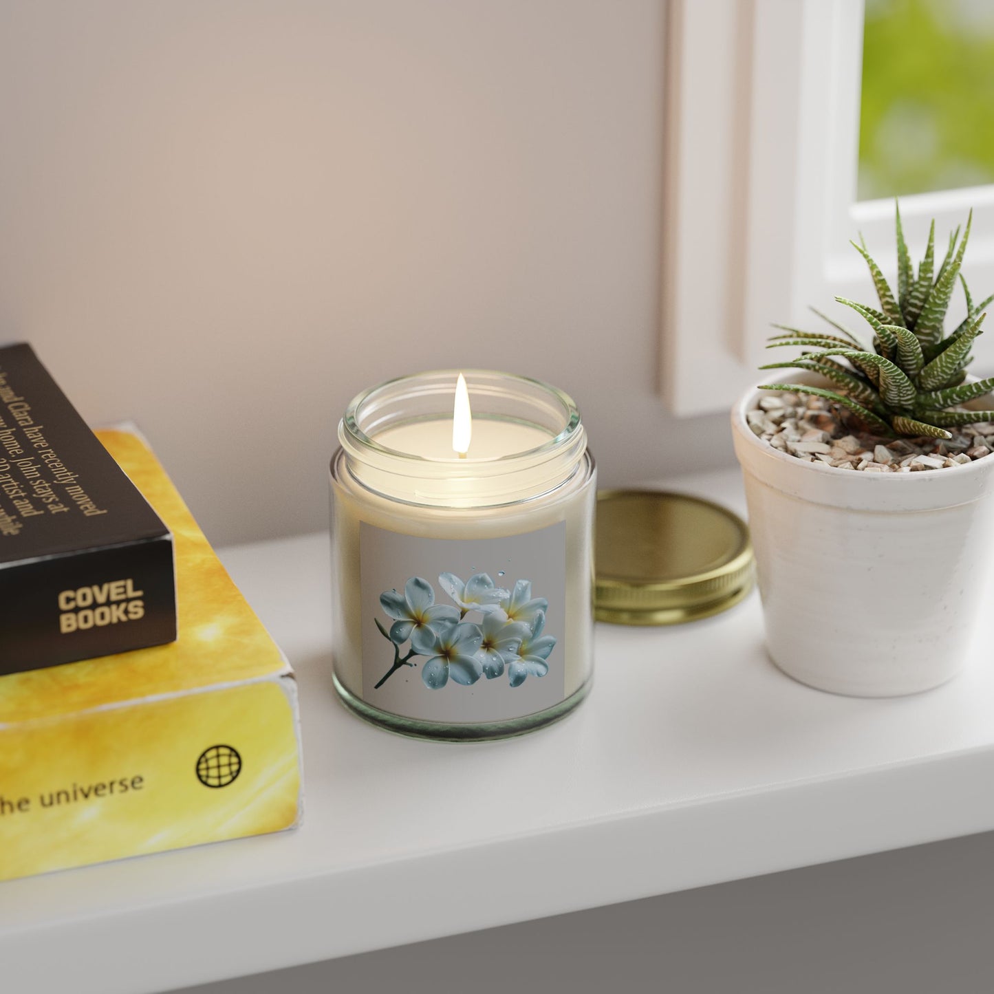 Floral Scented Candles - Coconut Apricot Wax size 4oz and 9oz