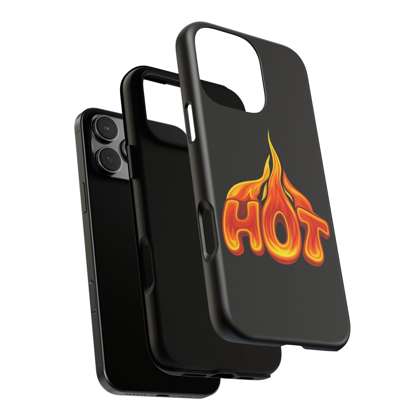 Stylish Phone Case, Hot Flames Design, Gift for Teens, Trendy Accessory, Protective Cover, Unique Phone Case